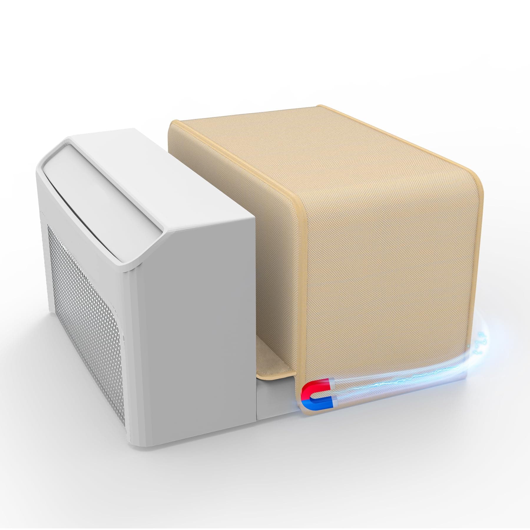 BJADE'S Window AC Cover Compatible with Midea U-Shaped Window Air Conditioner Unit,Heavy-Duty,Waterproof 600D Polyester Outdoor AC Covers,Dustproof & Windproof Outside Window AC Protection Cover