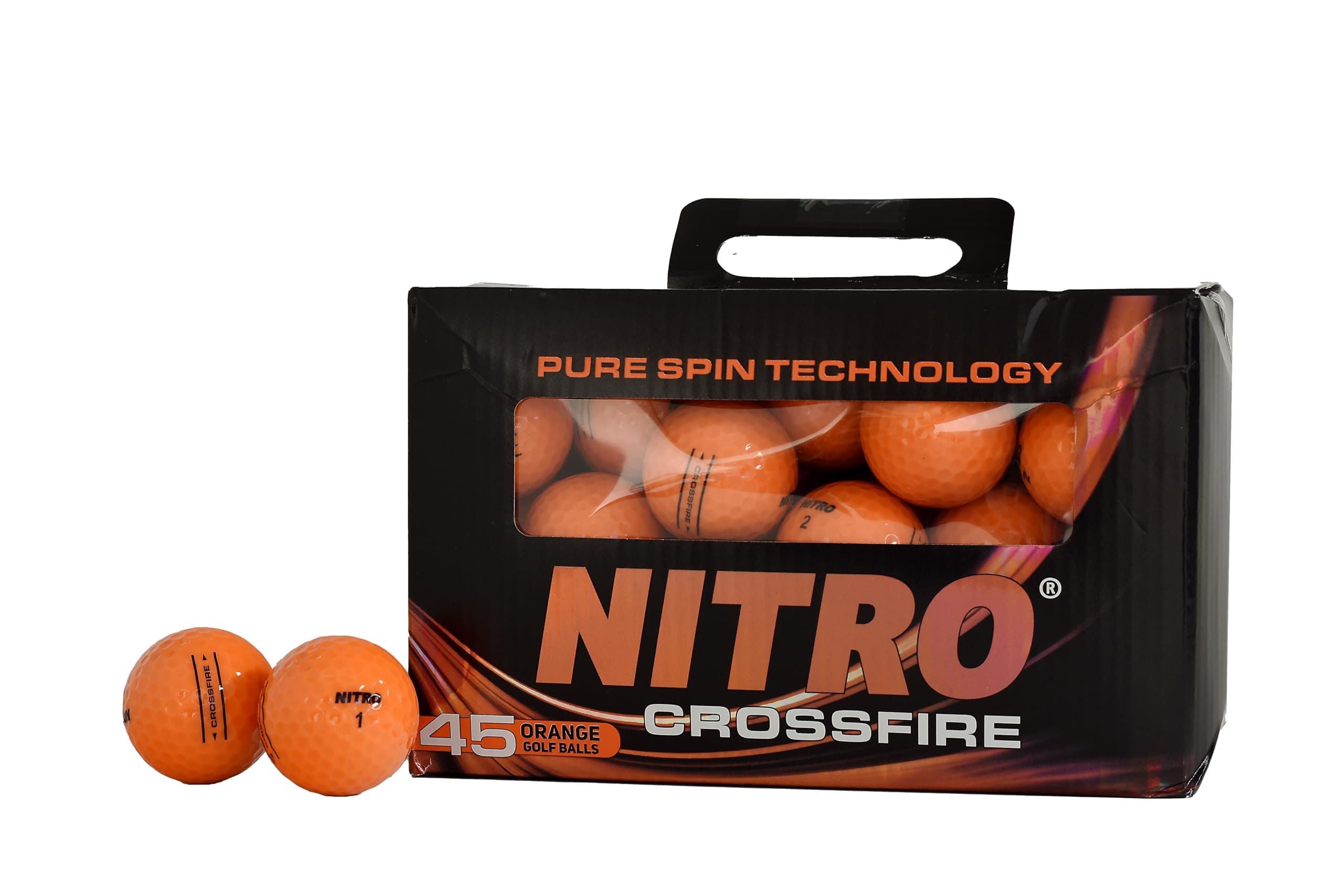 NITRO Crossfire 45 Golf Balls, 45- Pack - Orange