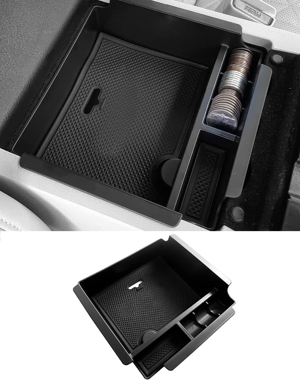 Center Console Armrest Storage Box Compatible with Nissan Maxima 2016-2023 ABS Tray Insert Organizer Glove Pallet