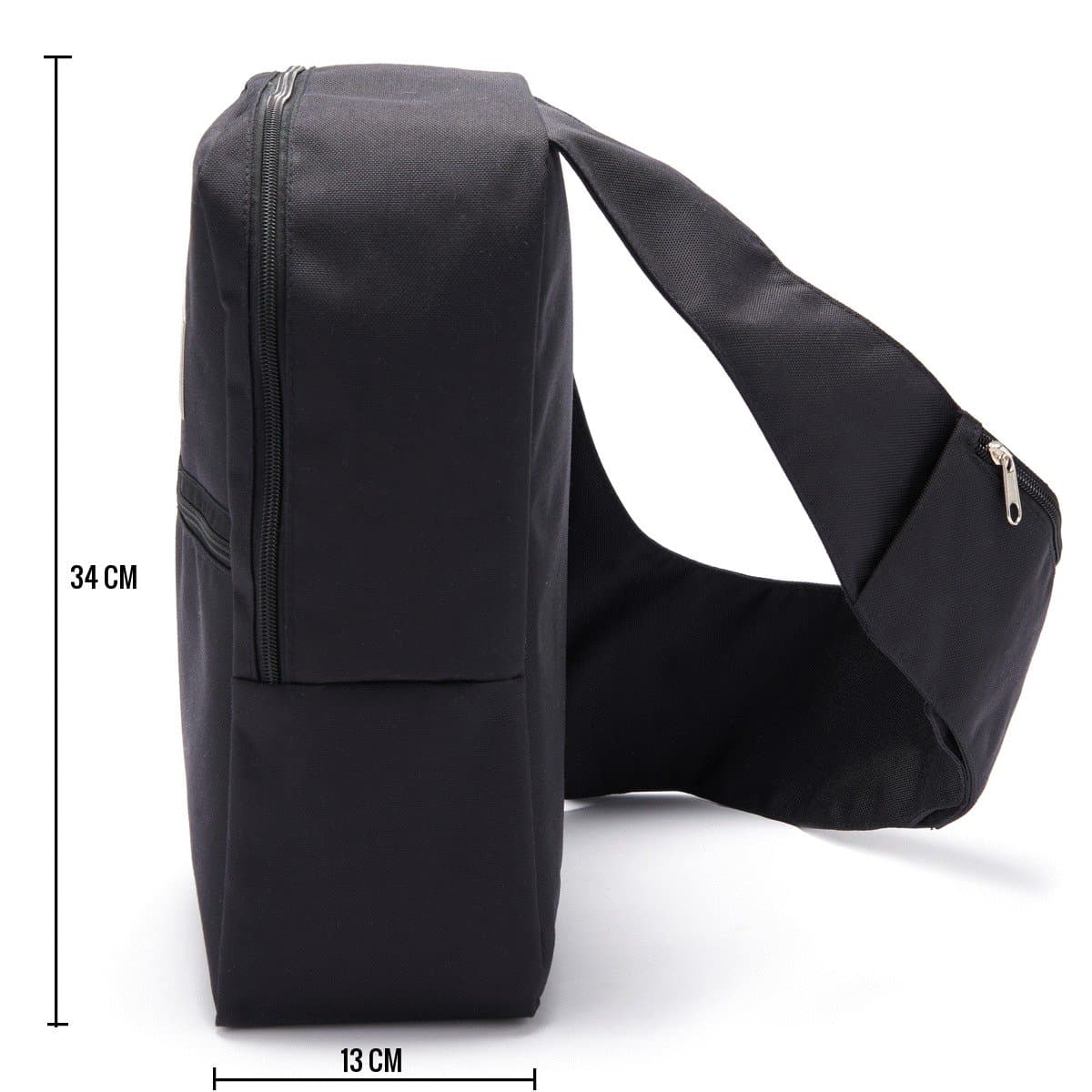 Black Sling Bag - Backpack - Waterproof Crossbody Backpack Lightweight Versatile Chest Daypack Over Shoulder Travel Rucksack Pack Bag for School Unisex Men's Women's by URBANG