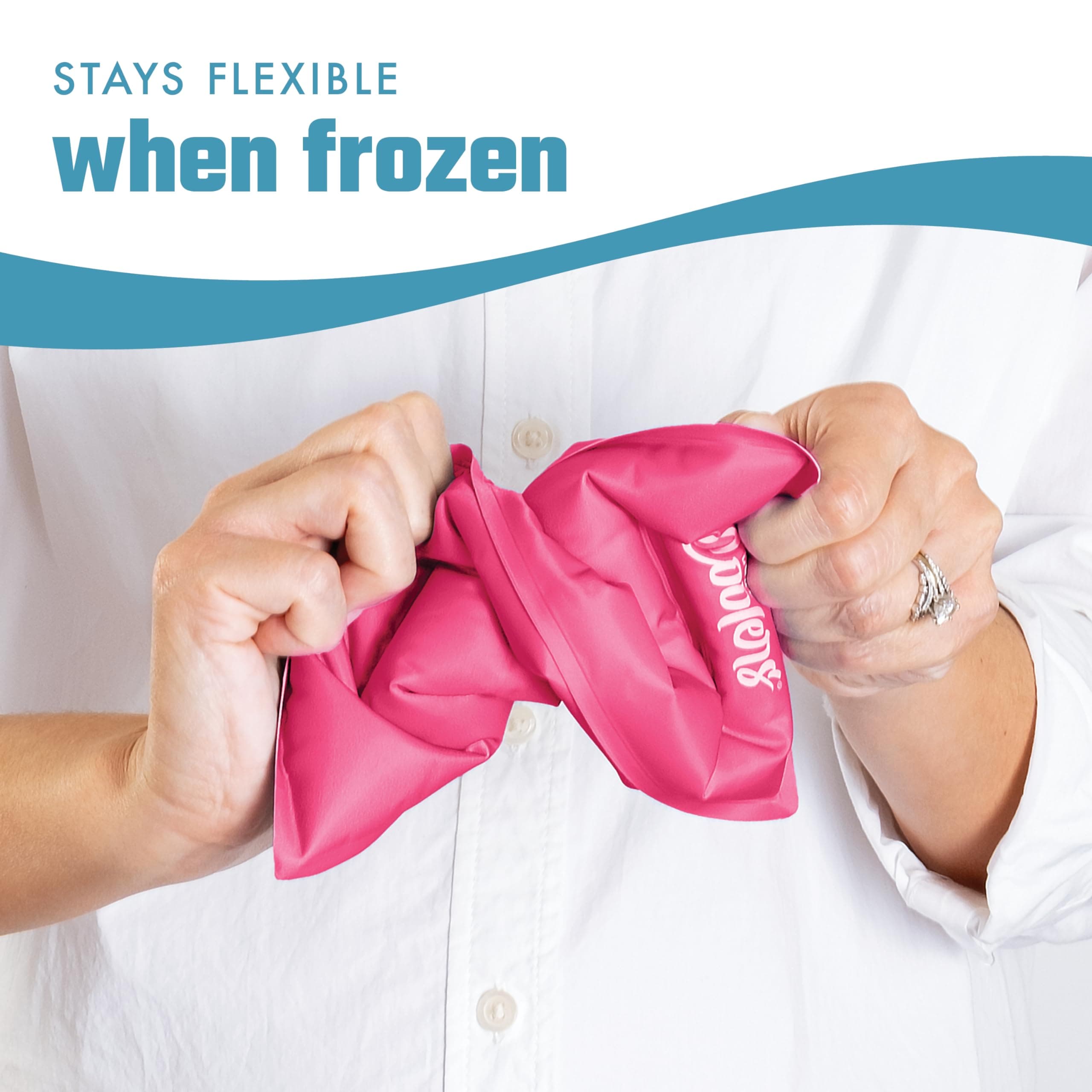 Cool Coolers 2 Pack Soft Ice Packs for Cooler, Flexible Stretch Nylon, Lunch Box Ice Packs, Ice Packs for Lunch Boxes, Large Reusable Freezer Packs, by Fit & Fresh