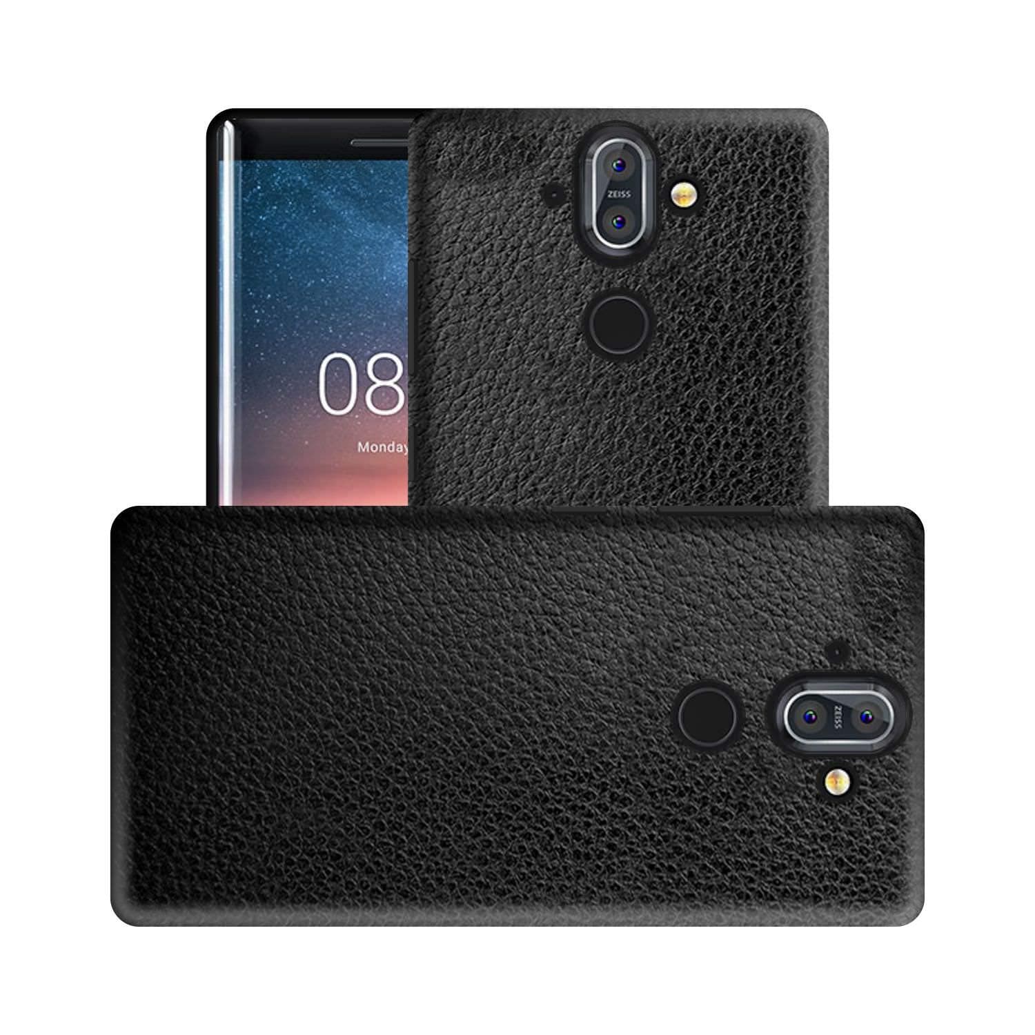 Case Creation New Leather Finish Soft Silicone Back Case Cover for Nokia 8 Sirocco (2018) / Nokia 8 Sirocco(Leather Skin Case)