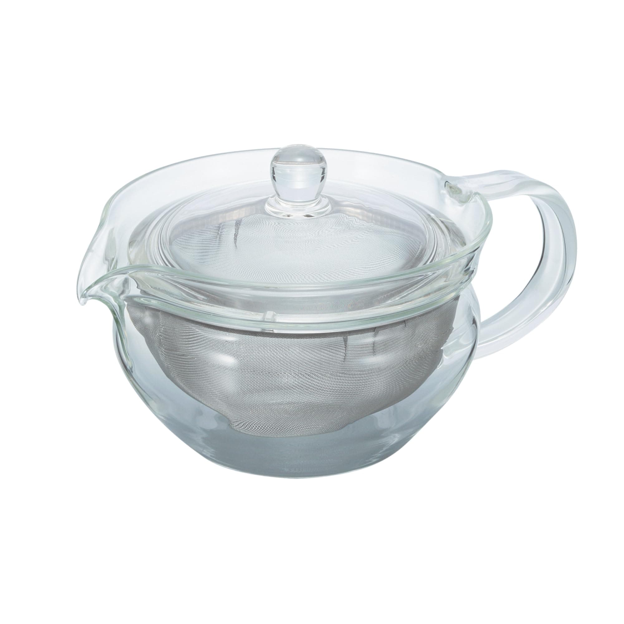 CD Kyusu-Maru-450ml Cha Pot Kettle for Tea Chacha Kyusu-Maru with a Capacity of 450ml, Glass, Transparent