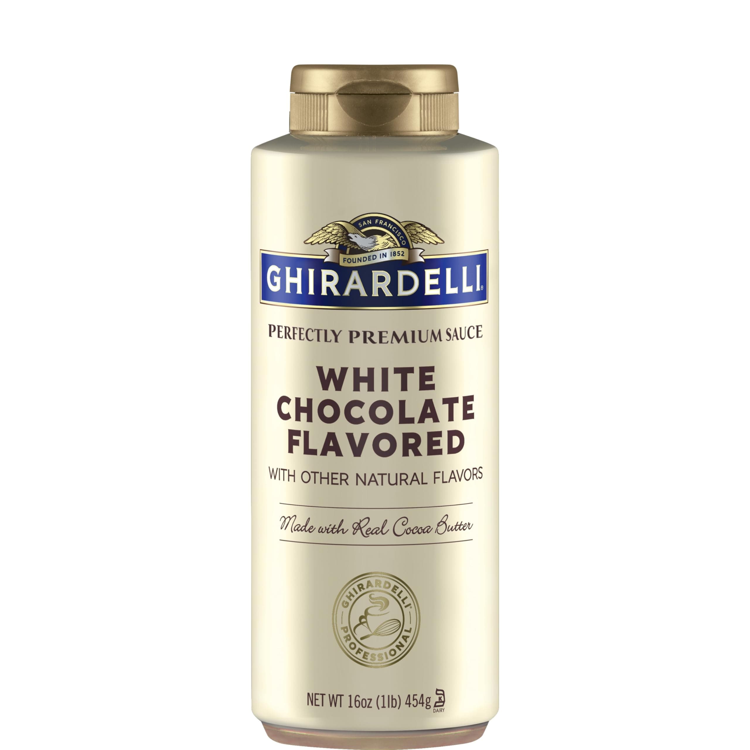 Ghirardelli White Chocolate Flavored Sauce Squeeze Bottle, 16 oz