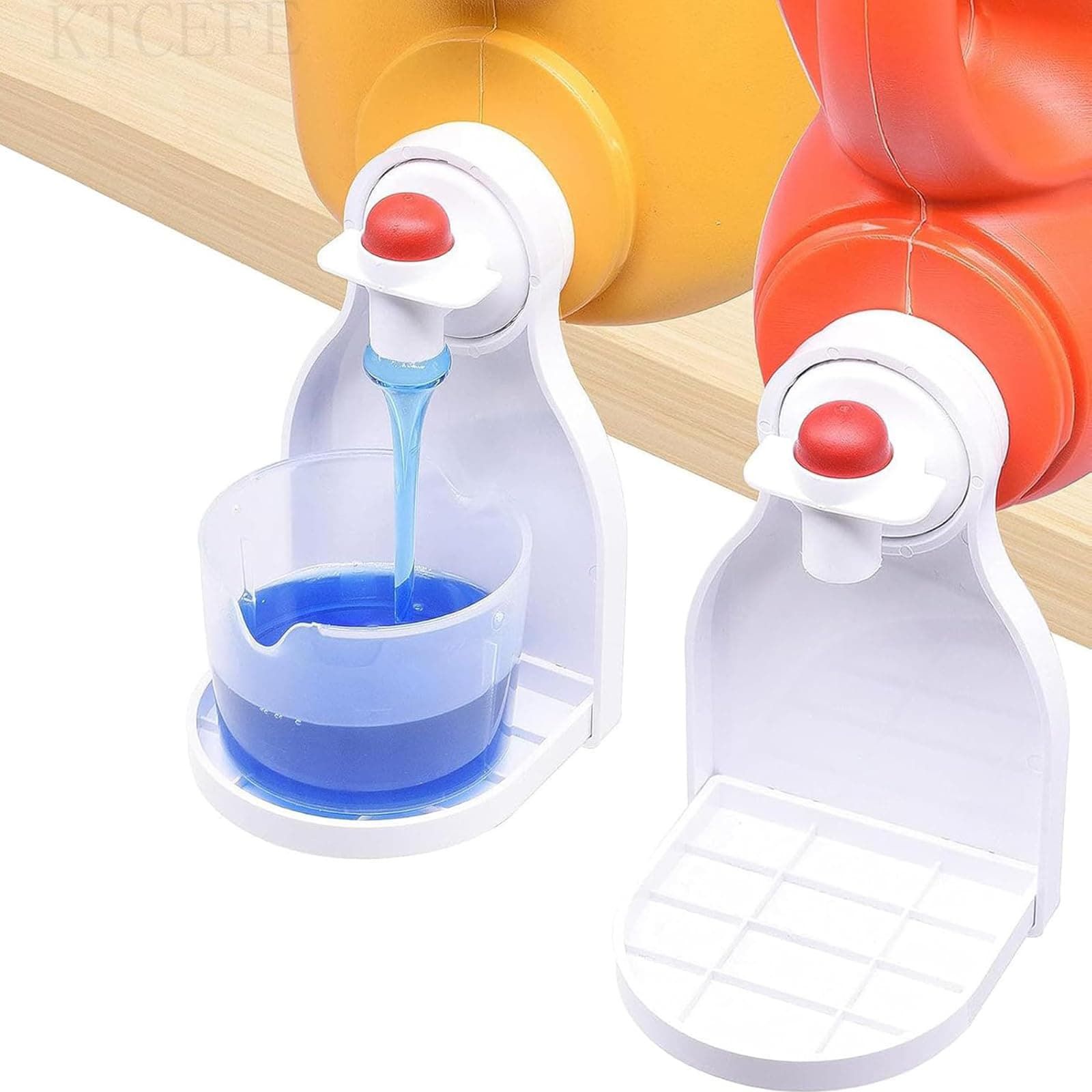 Laundry Detergent Cup Holder, Detergent Drip Catcher, Fabric Softener Liquid Tray Dispenser Organizer Drip Catcher, Laundry Accessories, Keep Laundry Room Tidy (2 Pack)