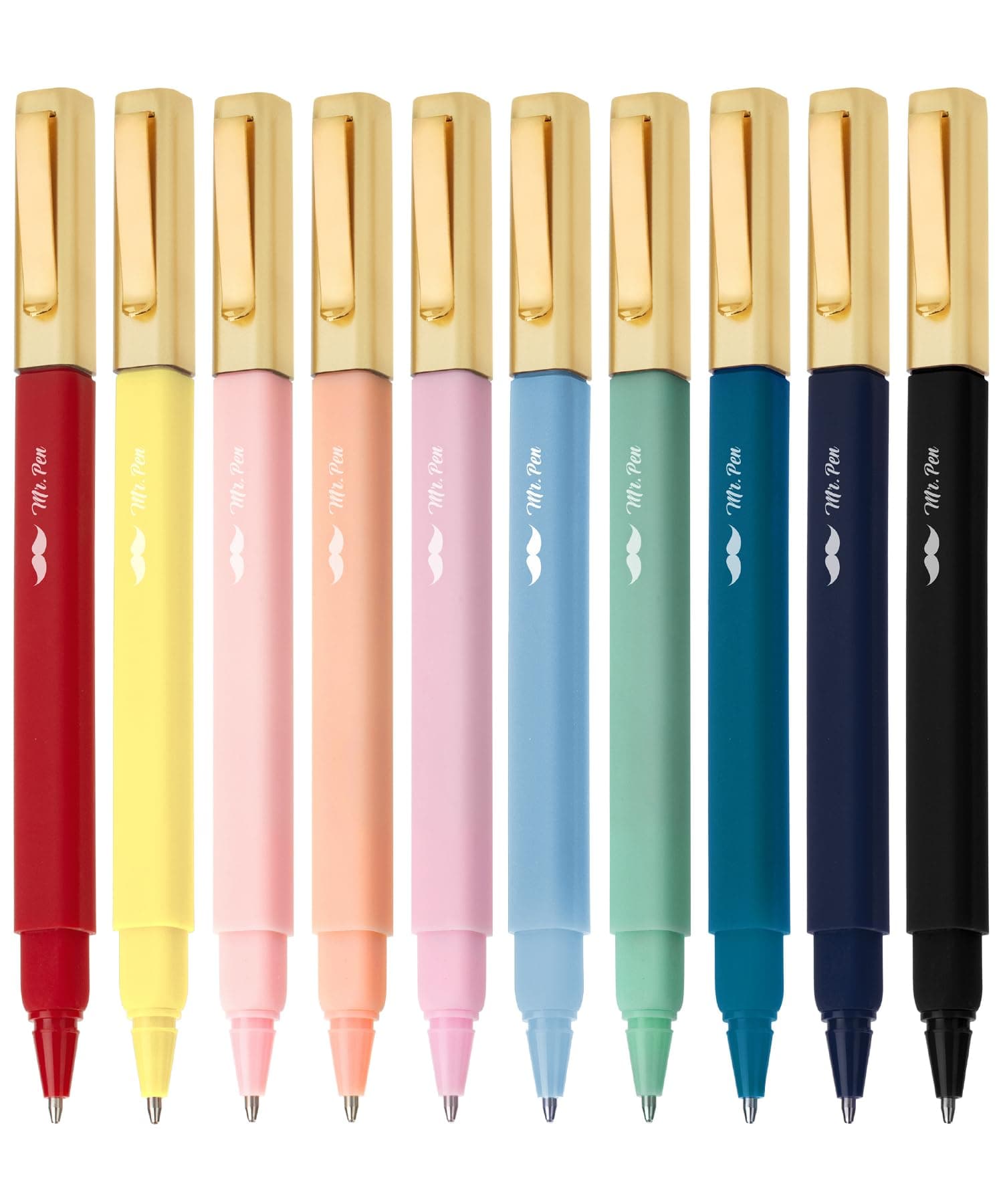 Mr.Pen-Aesthetic 0.7 mm Fine Point, 10 Pack Assorted Colors, Fast Dry, No Smear Bible Pen-No Bleed Through