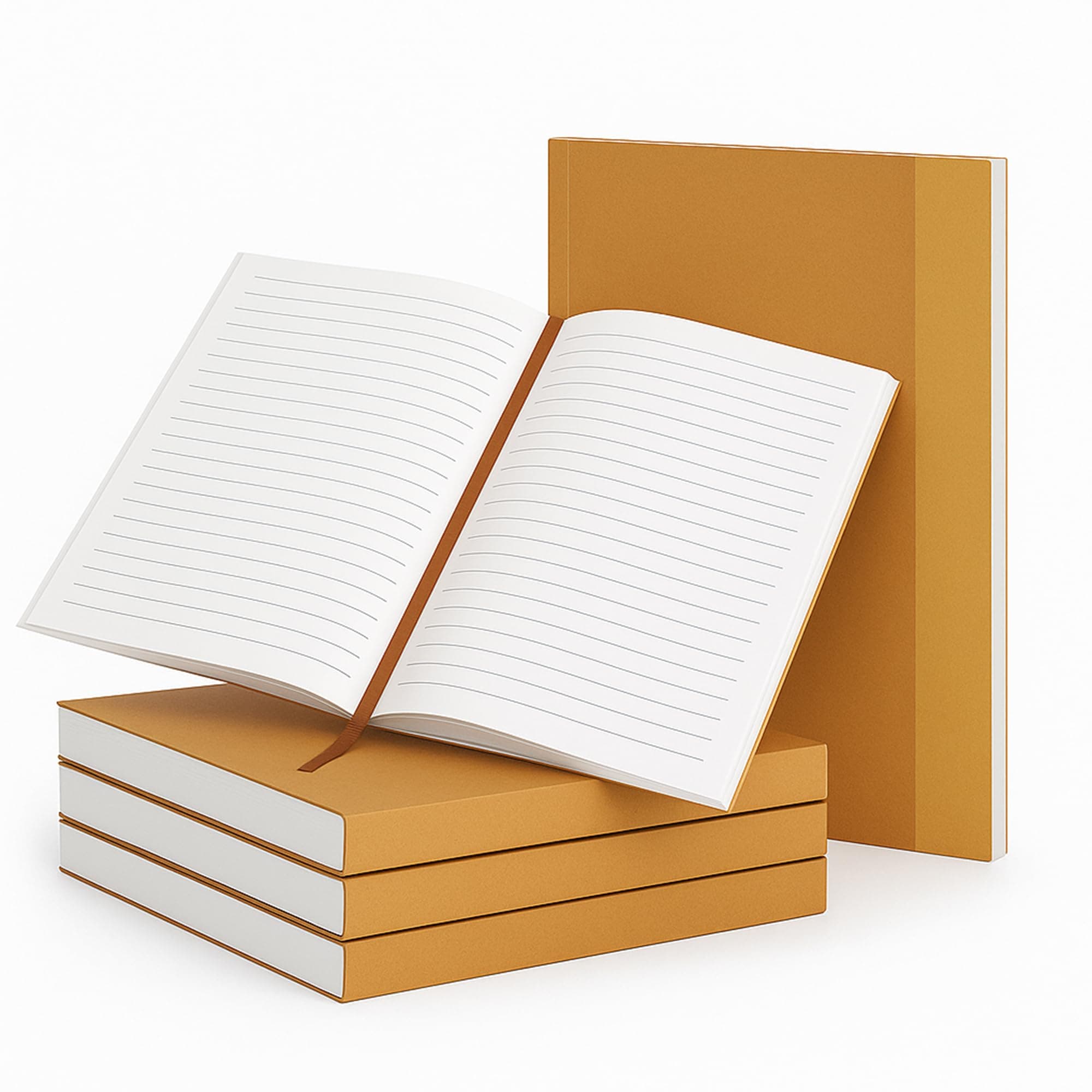 moonster A5 Refill Paper Lined, 320 Pages – A5 Paper Inserts (8.3x5.9 in) for Refillable Leather Notebooks – 70gsm Smooth Writing Journal Refill Page with Bookmark