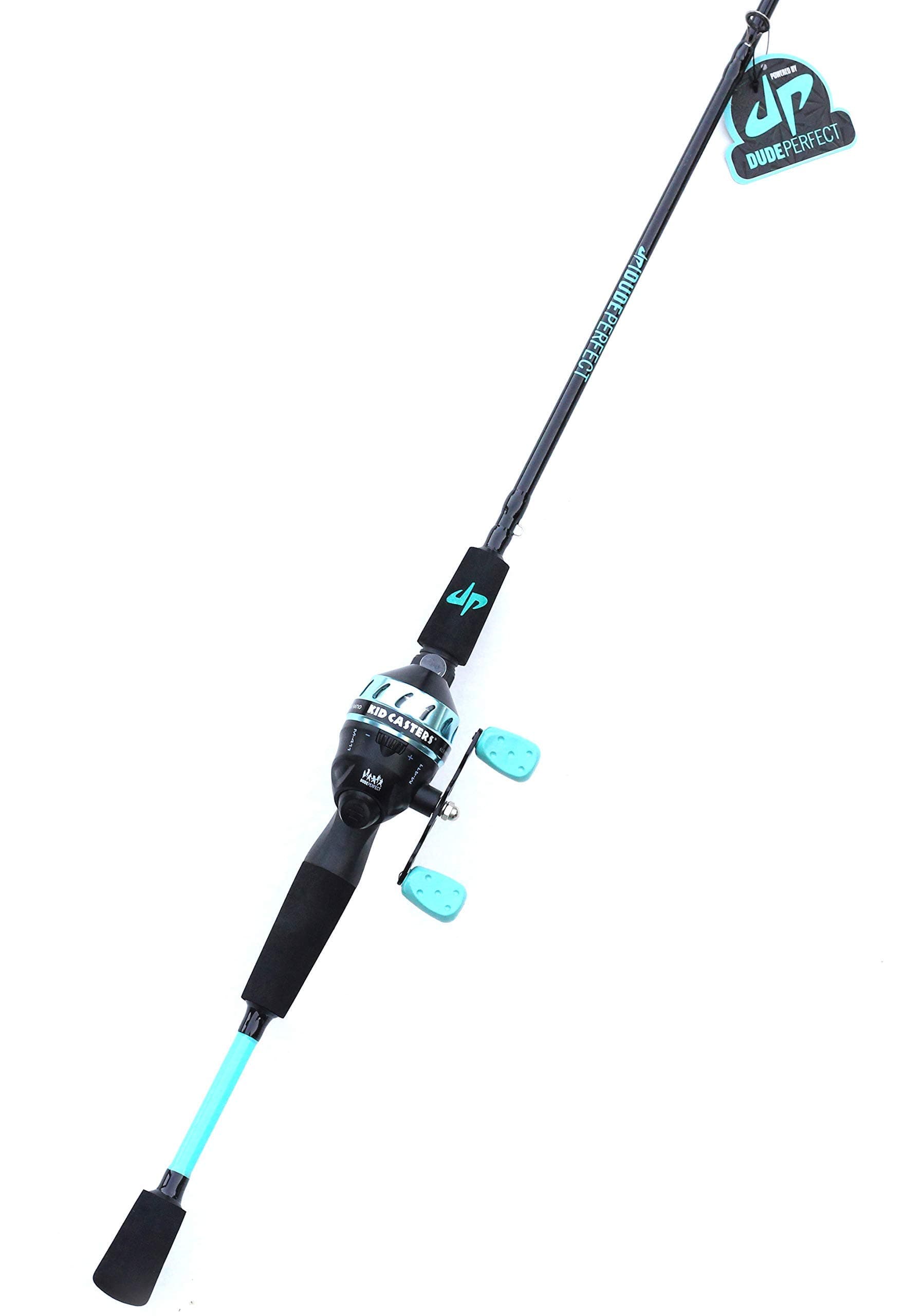 5' Micro Spincast Combo, 2 pc Light Action Fiberglass Rod, 4.1:1 Gear Ratio, Double Crank, golfball Casting Plug