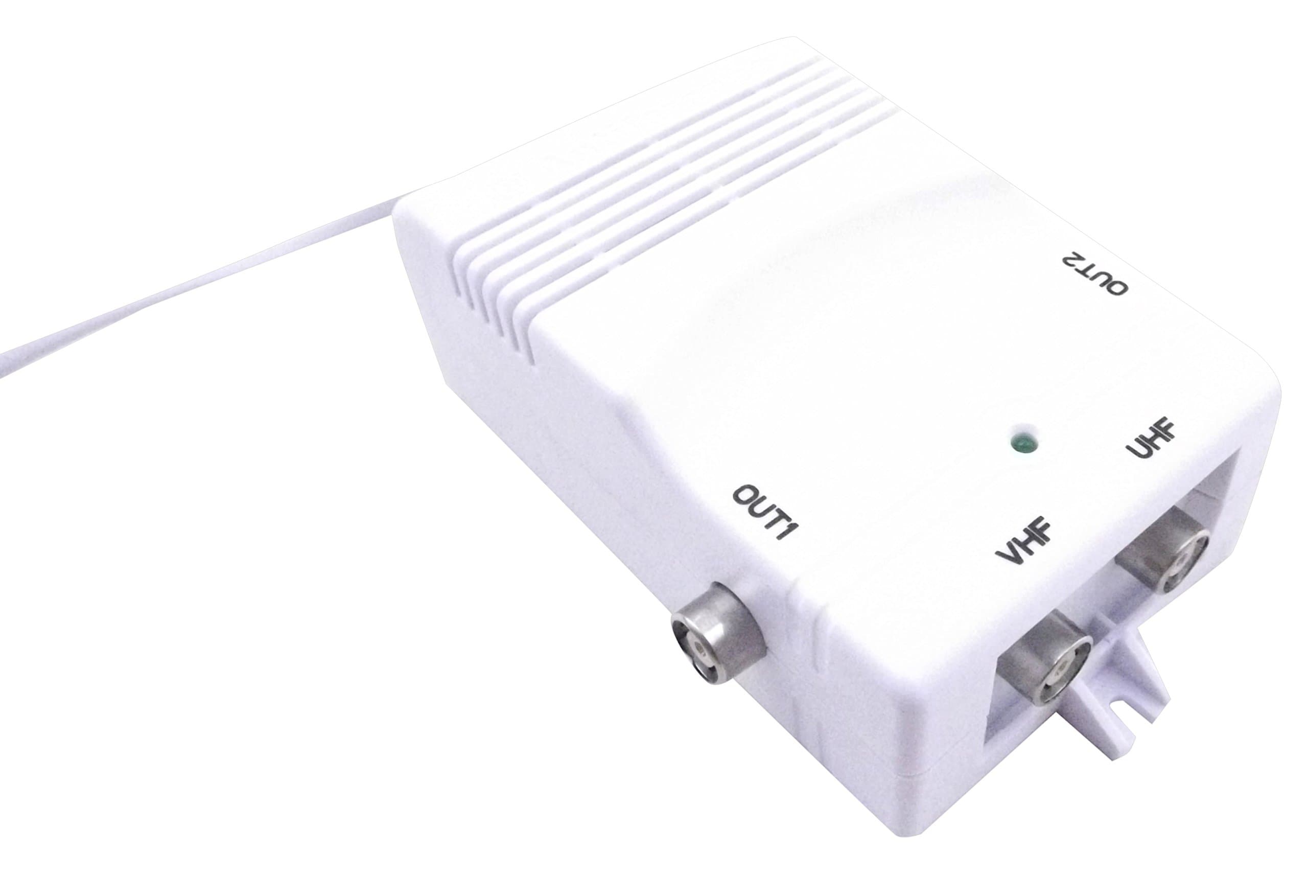 75 SERIES DAR220 2-in-2 Out IR Pass Distribution Signal Amplifier Booster - White