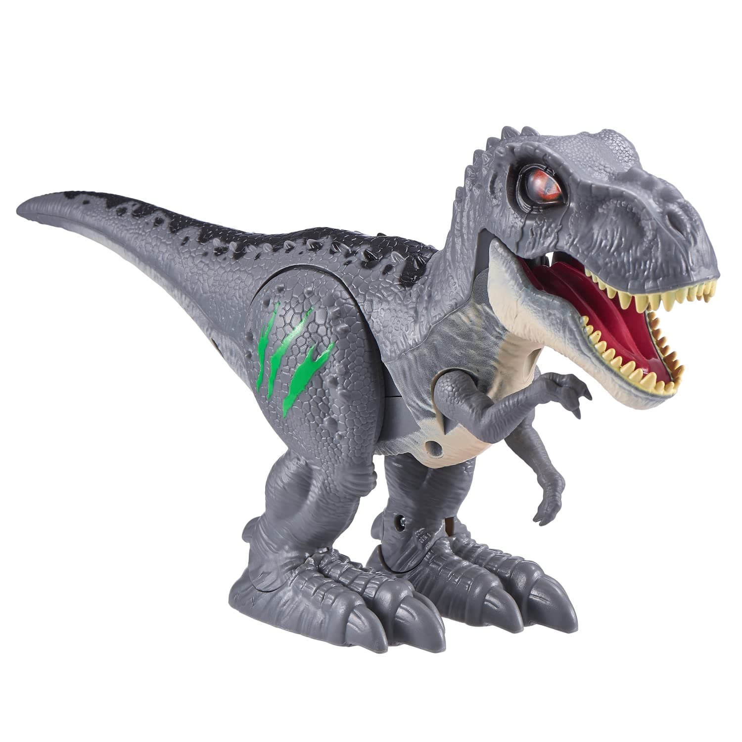 Robo Alive Attacking Grey T-Rex Battery-Powered Robotic Toy by Zuru, Dinosaur Toy, Gift for Boys 3 Years Old and Up