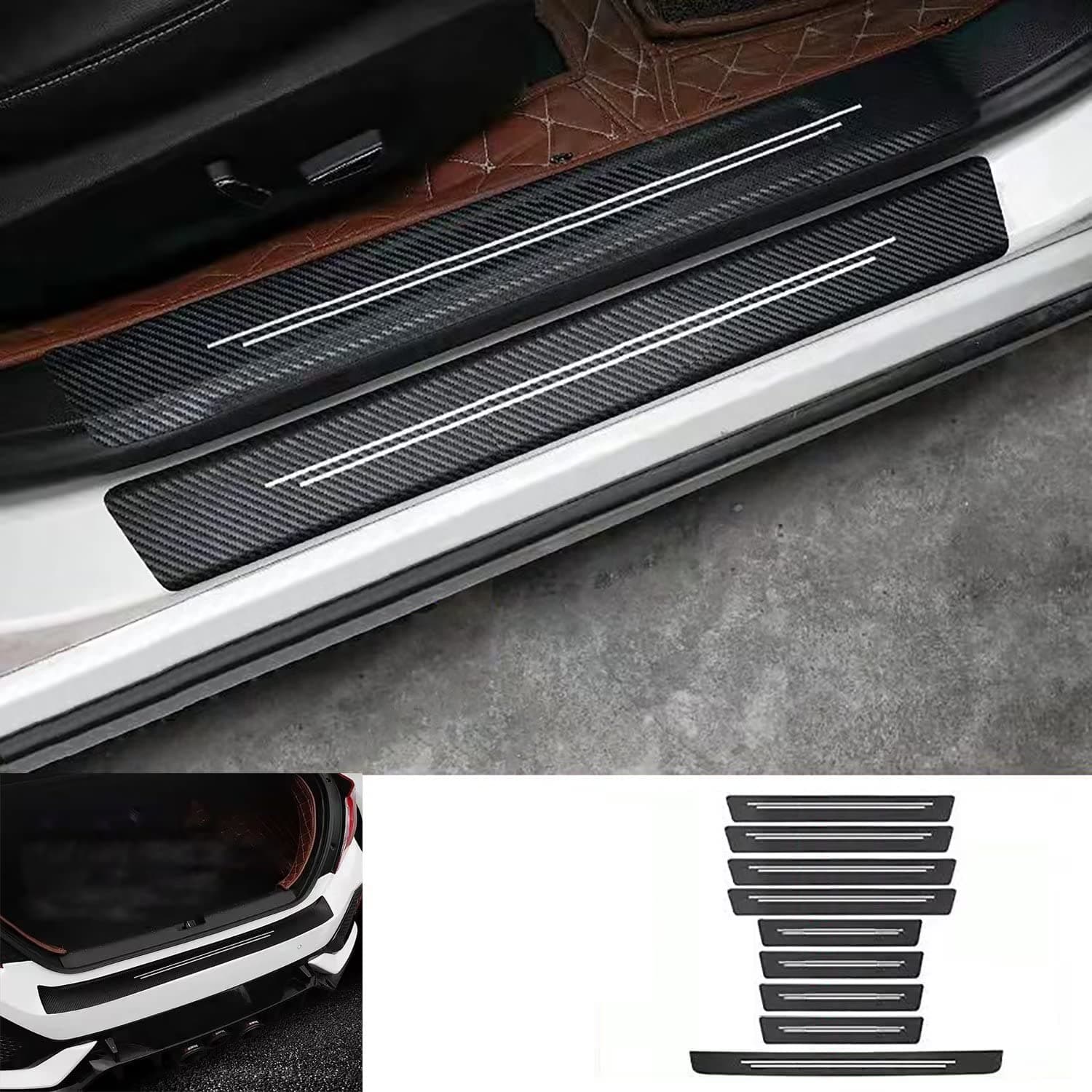 Door Sill Protector and Scratch Protection (for All Car Models) - Door Sill Trim (9PC)