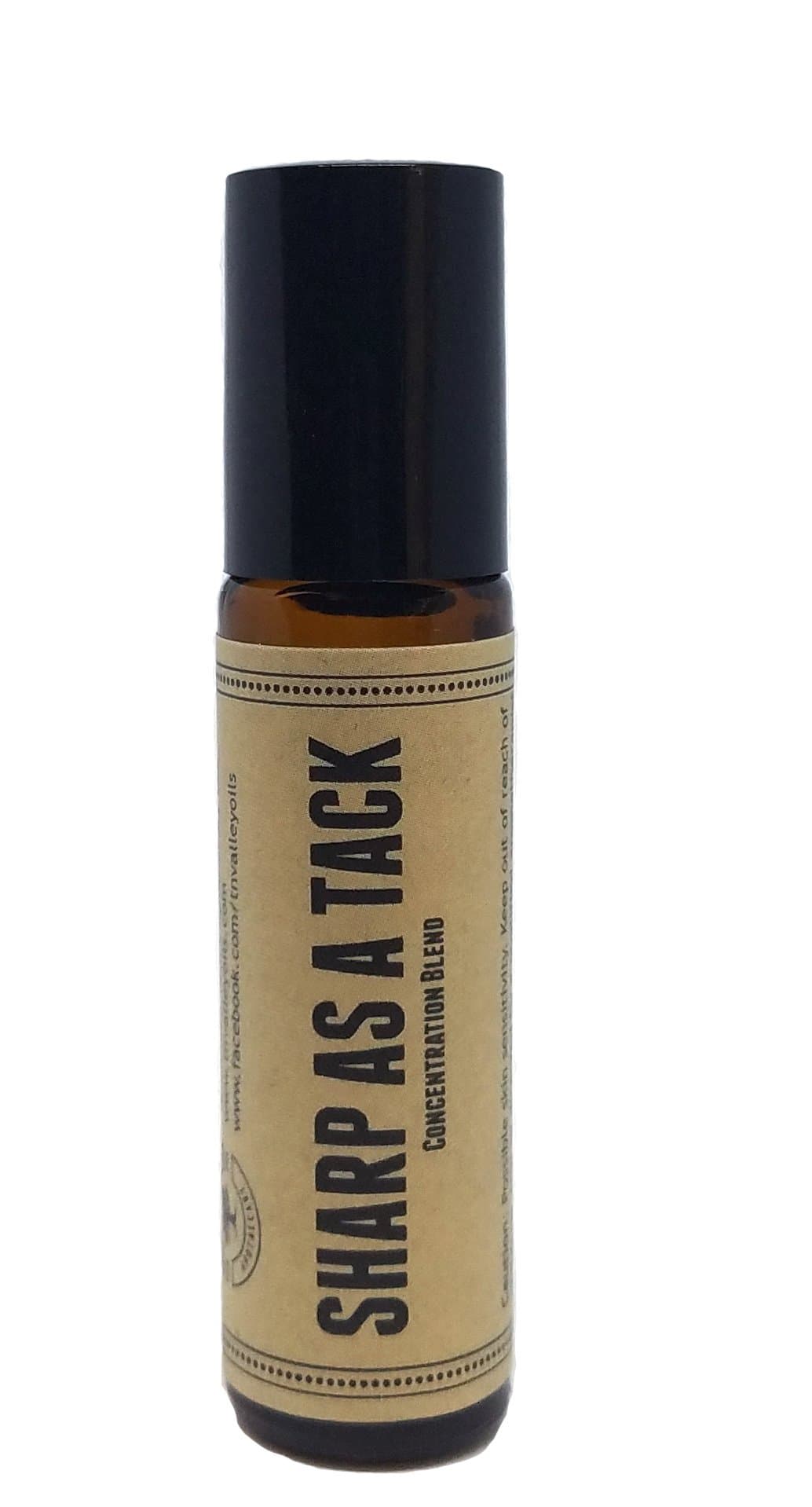 Sharp As A Tack Pre-Diluted Essential Oil Roll-On Blend 10ml (1/3oz) - Focus, Concentration, Mental Clarity, Study, Memory