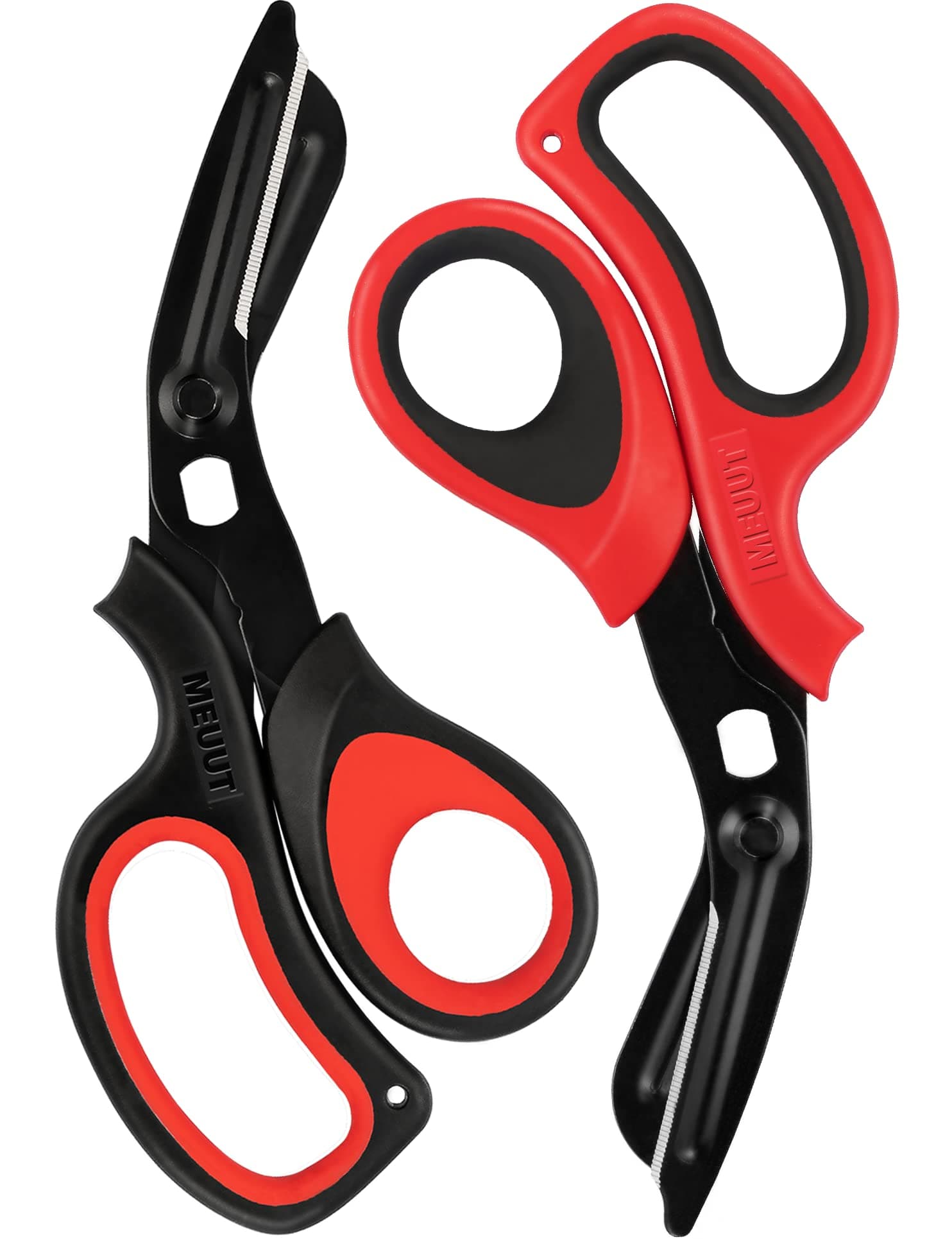 MEUUT 2 Pack Trauma Shears Patented Bandage Scissors for Left and Right Hand - Medical Supplies with 8 inch Heavy Duty Medical Scissors for EMT Workers Nurses