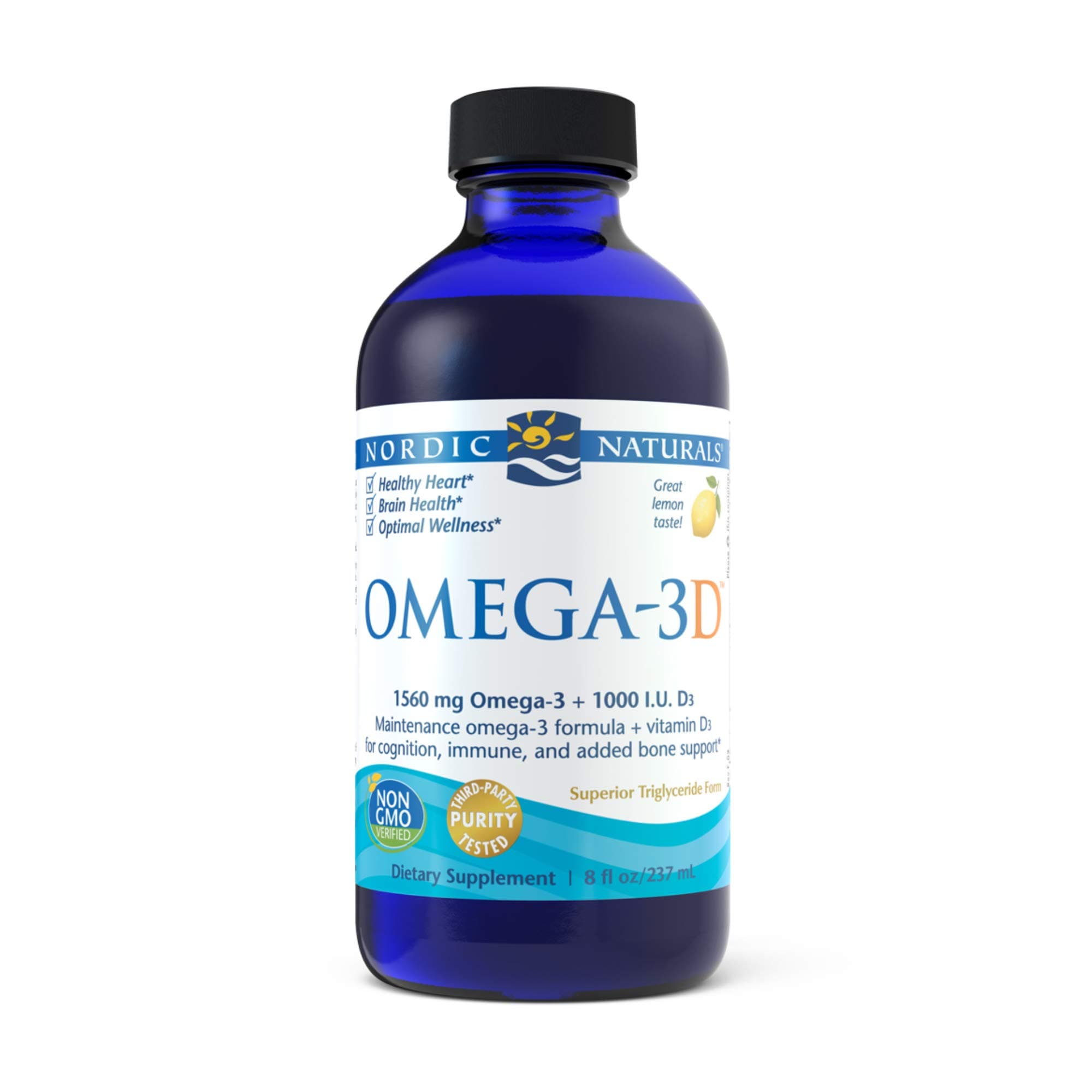 Nordic Naturals, Omega-3D, Lemon, 8fl. oz (237ml)