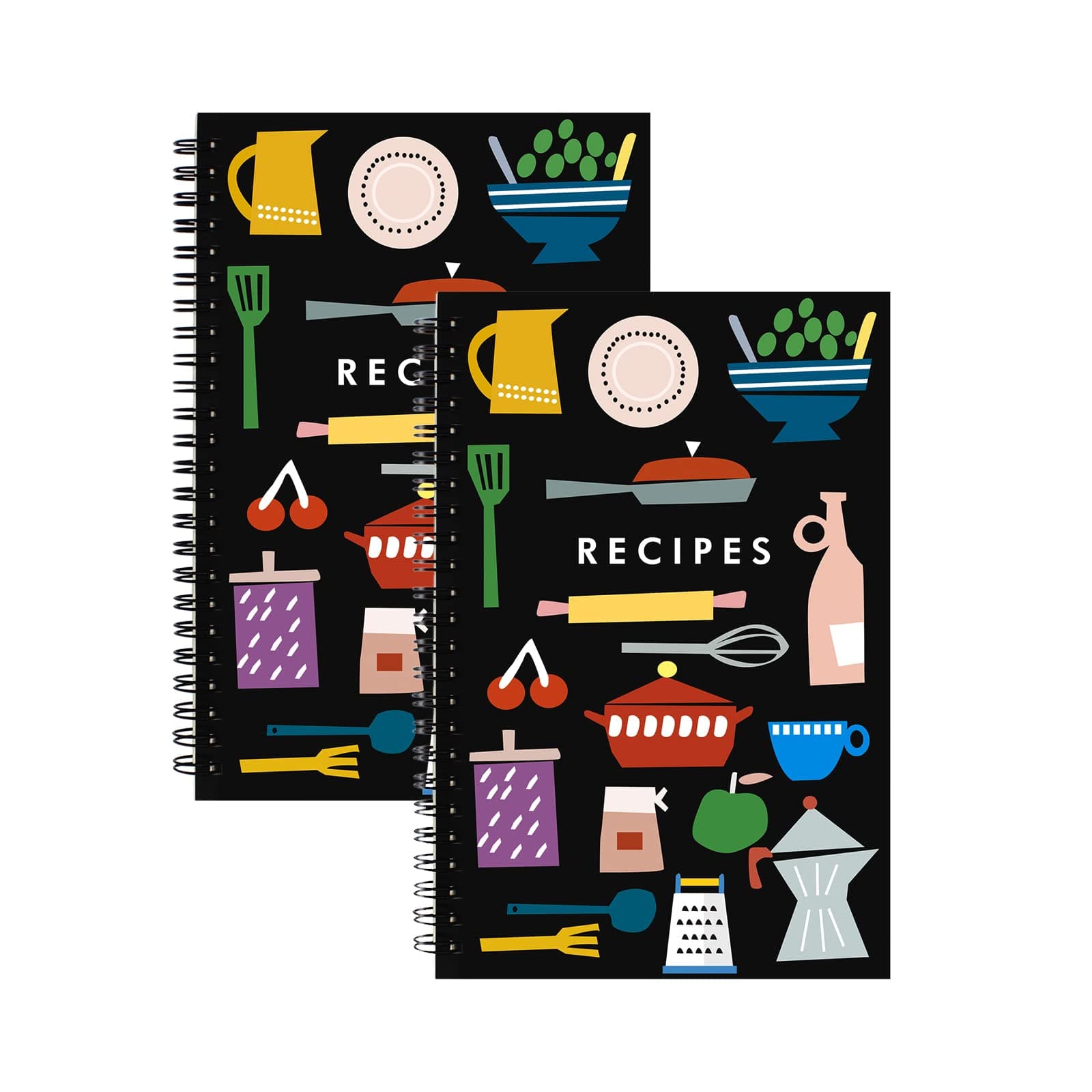 2 Pack 5.5" x 8.5" Recipe Book to Write in Your Own Recipes, Blank Recipe Notebook, Spiral Cookbook Recipe Journal Notebook Include 120 Recipes Page