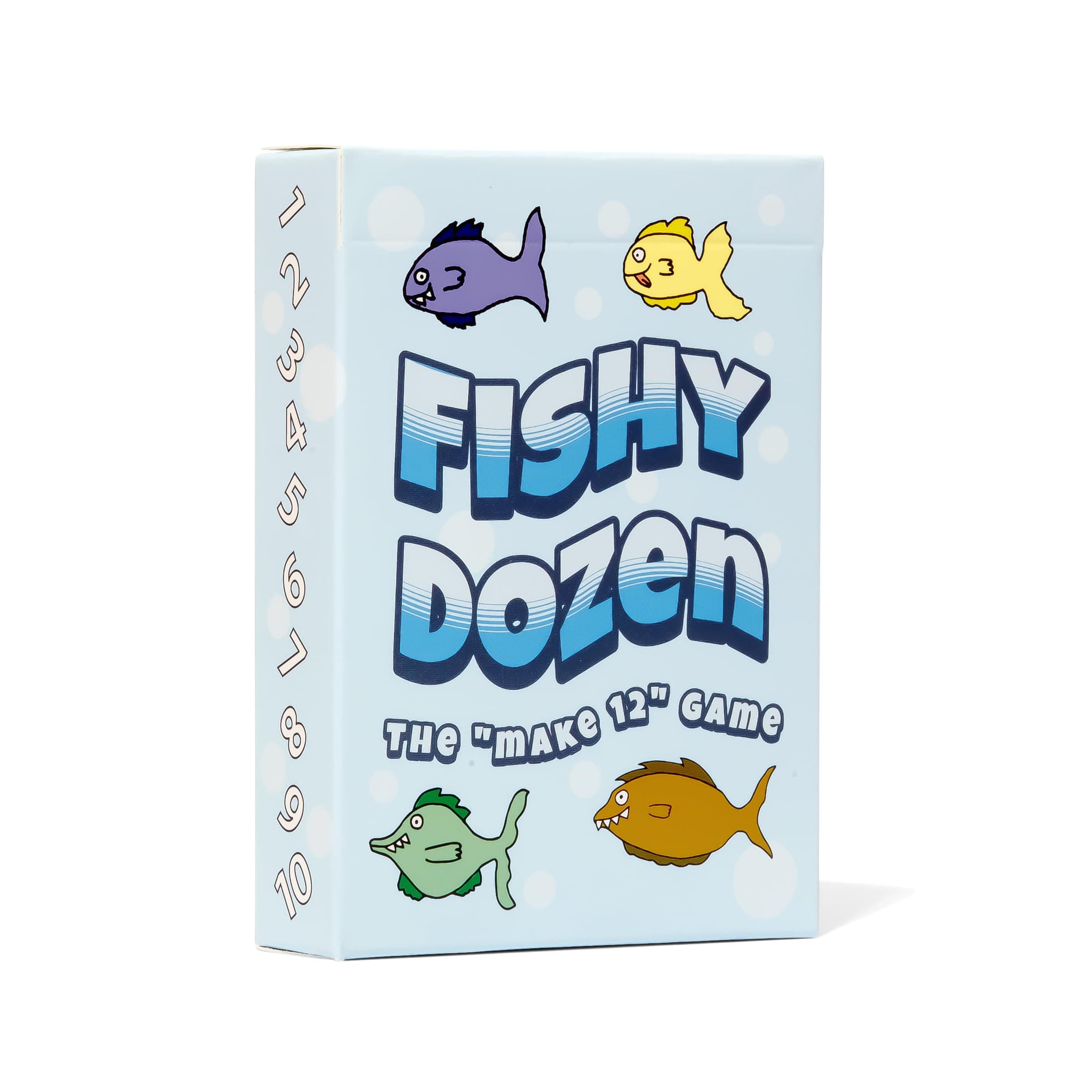Fishy Dozen "Make 12 Game" - 2 Player Addition Practice Game for 1st, 2nd, 3rd, 4th Grade Ages 7+ - Builds Confidence With Numbers and Improves Strategic Thinking - Math Card Game For Kids and Adults