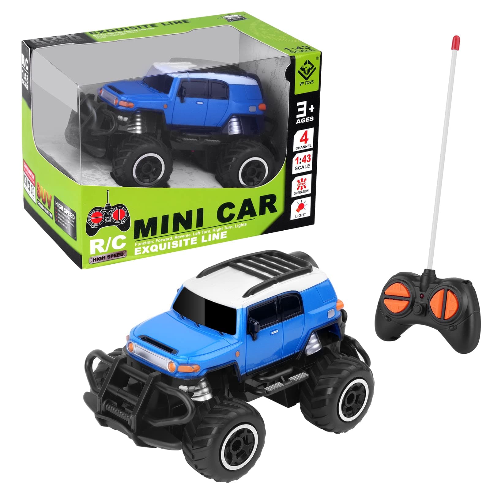 Remote Control Car for Boys 3-8 Years Old, 1:43 RC Stunt Car, 2.4GHz Off Road Racing Toy Vehicle, Gift for Ages 3-9