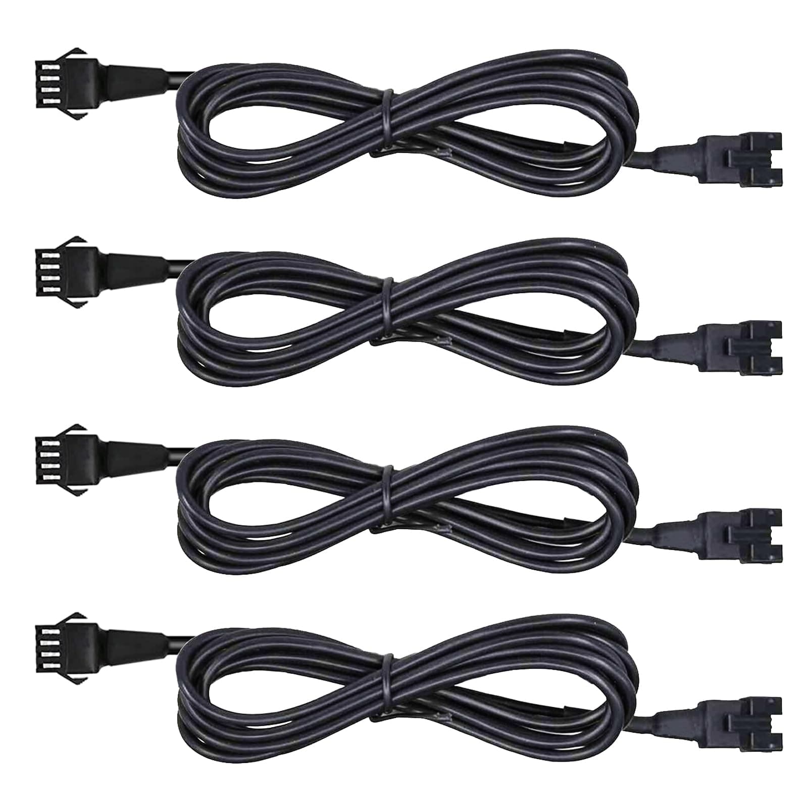 4 PCS 60 inch/150com 4 Pin RGB LED Multi-Color Accent Light Extension Cable Wire Cord Set for LED Motorcycle ATV Car Light Multi-Color Neon Strip Trucks Rock Lights