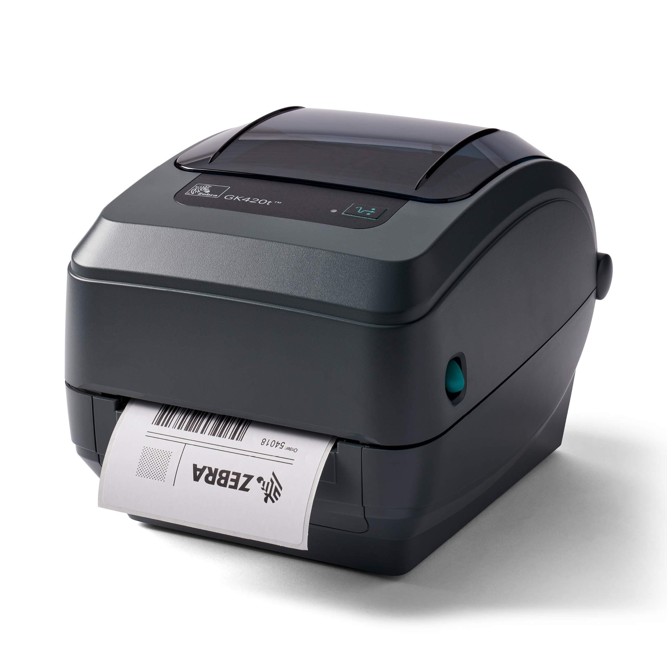 Zebra - GK420t Thermal Transfer Desktop Printer for labels, Receipts, Barcodes, Tags, and Wrist Bands - Print Width of 4 in - USB and Ethernet Port Connectivity - GK42-102210-000