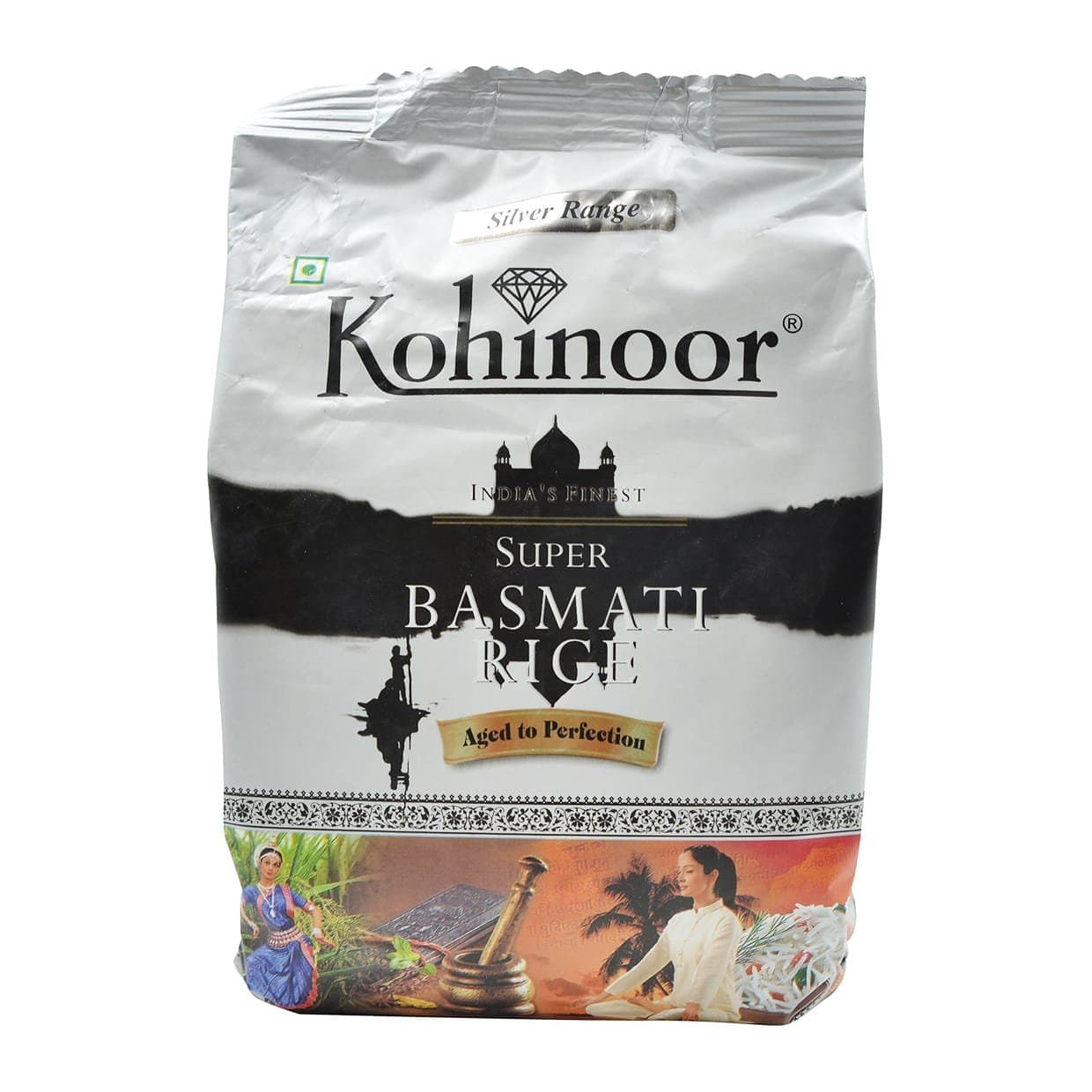 Basmati Rice Silver Metallic Pouch