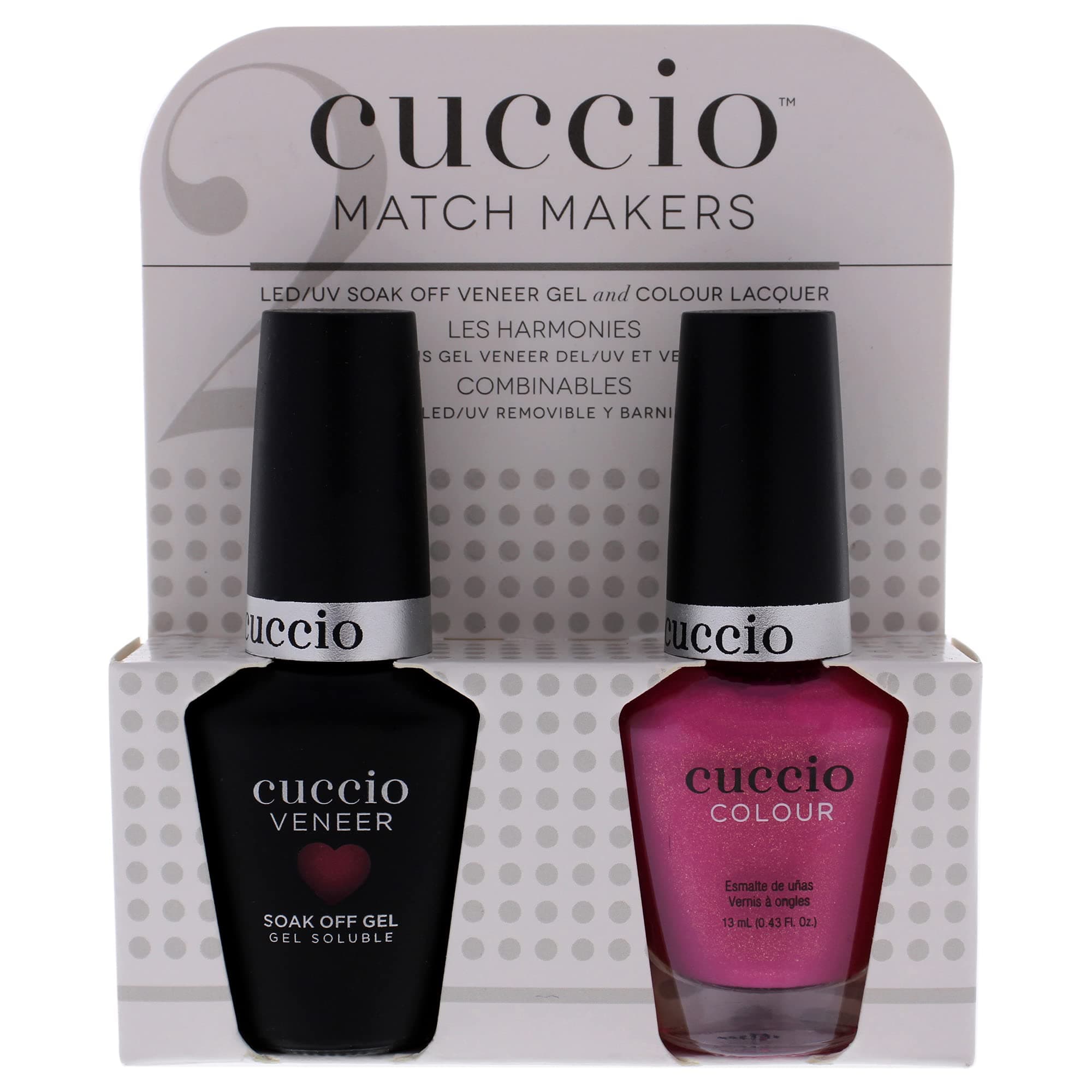 Cuccio Colour Matchmaker - Professional Nail Lacquer With An LED And UV Gel Polish - Made With Triple Pigmentation Technology For Rich Coverage In One Coat - Totally Tokyo - 2 Pc Kit