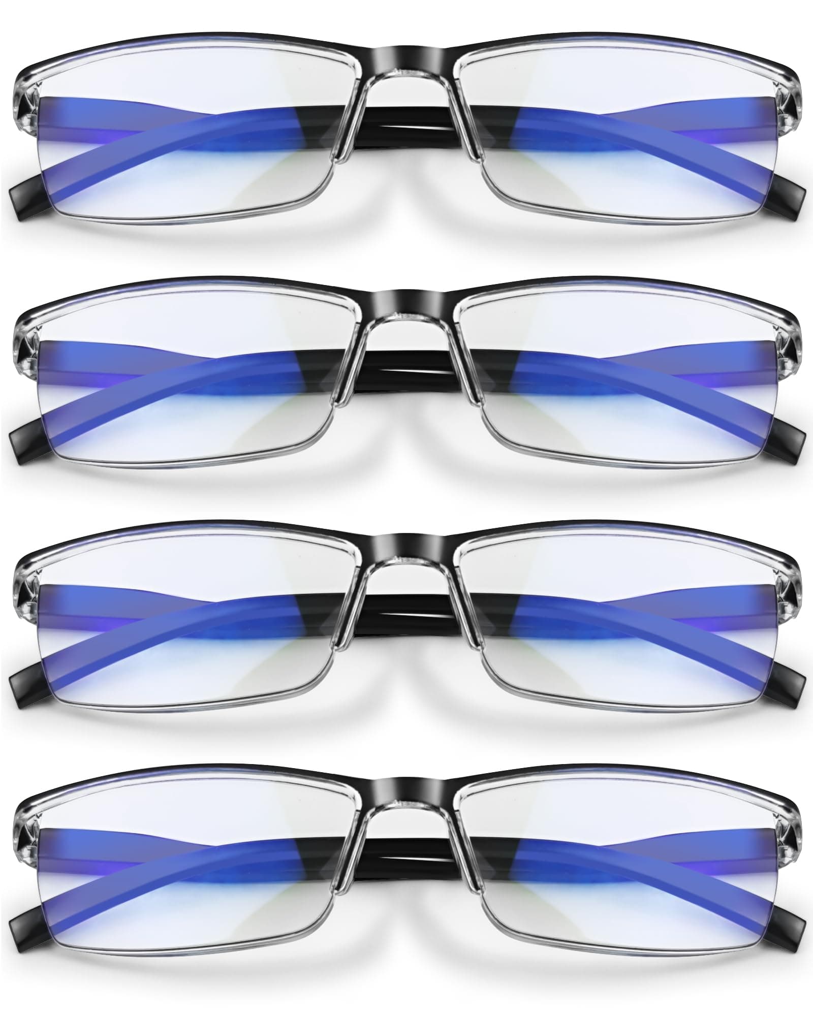 Reading Glasses Men Readers for Men Spring Hinges Blue Light Protection