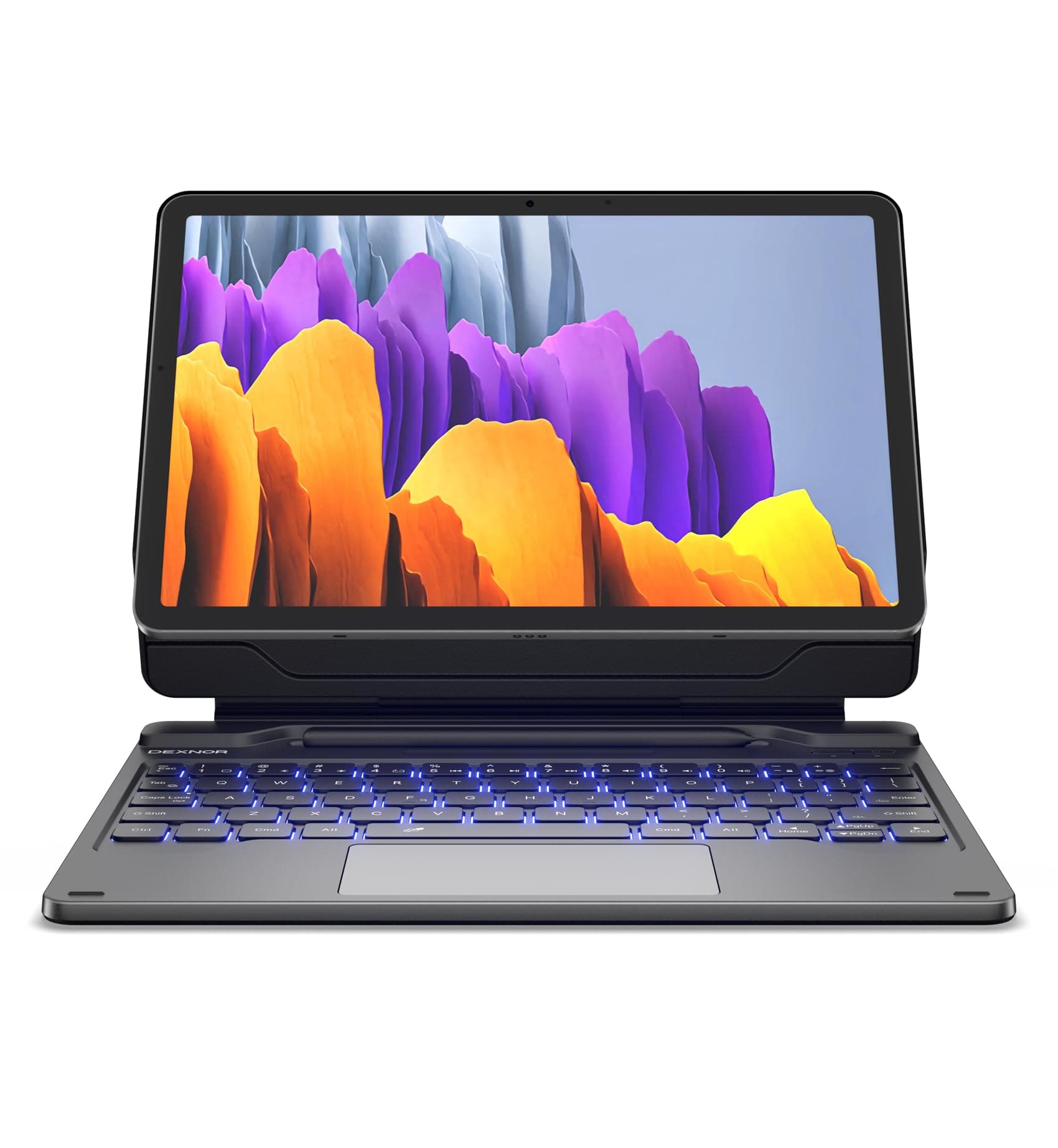 Keyboard Case for Samsung Galaxy Tab S10 Lite/S10 FE/S9 FE 5G 10.9"/S9 11" Case with Keyboard Magnetic Floating Cantilever Stand Multi-Touch Trackpad Wireless Backlit with S Pen Holder, Black