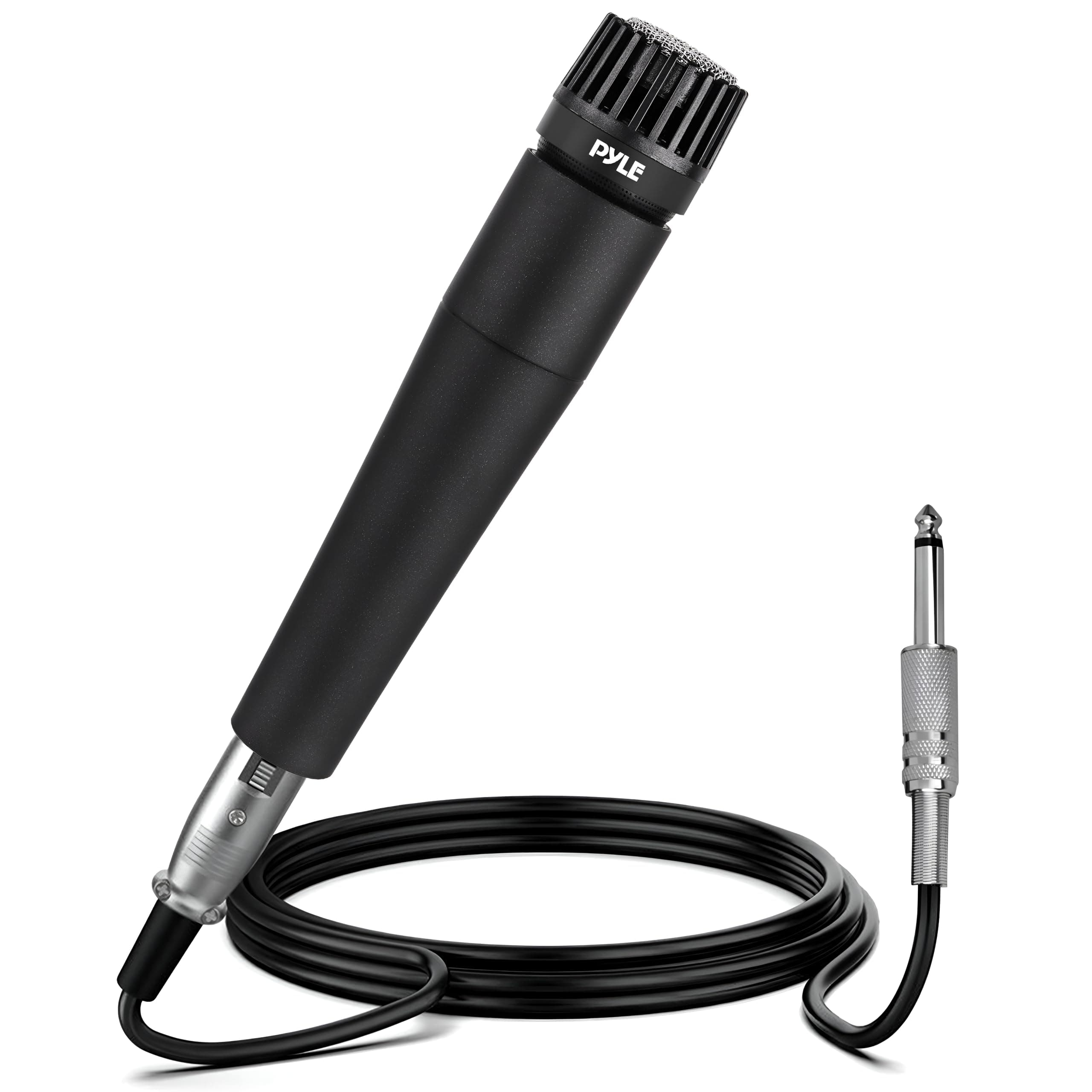 PylePro Dynamic Handheld Microphone, Professional Moving Coil Mic with Built-in Pop Filter, Wide Frequency Response, High Signal Output, Rugged Design, Low Noise Circuitry, 15' ft. XLR Cable Included