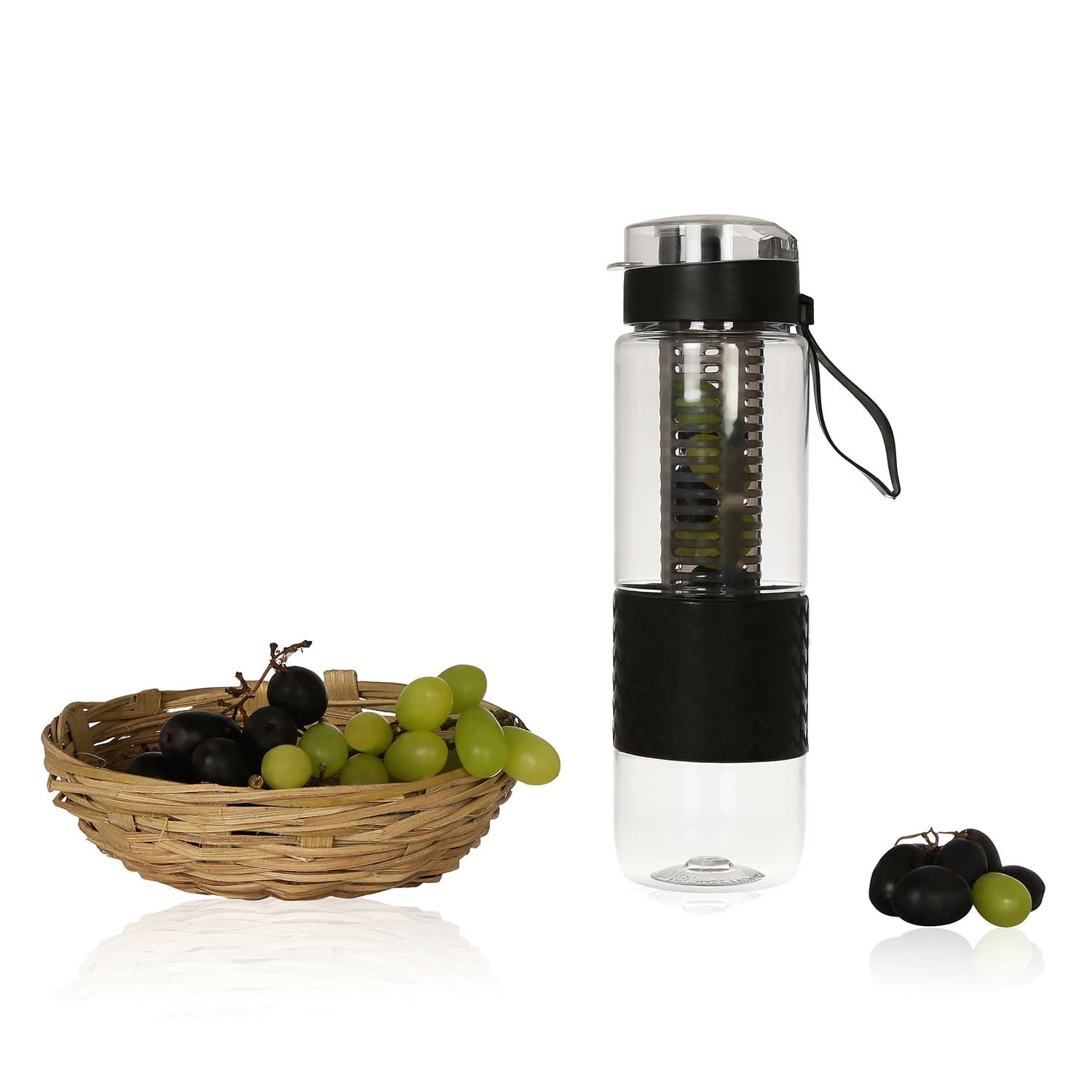 Steelo Tritan Infuser Bottle, 750ml, 1 Pc, Black