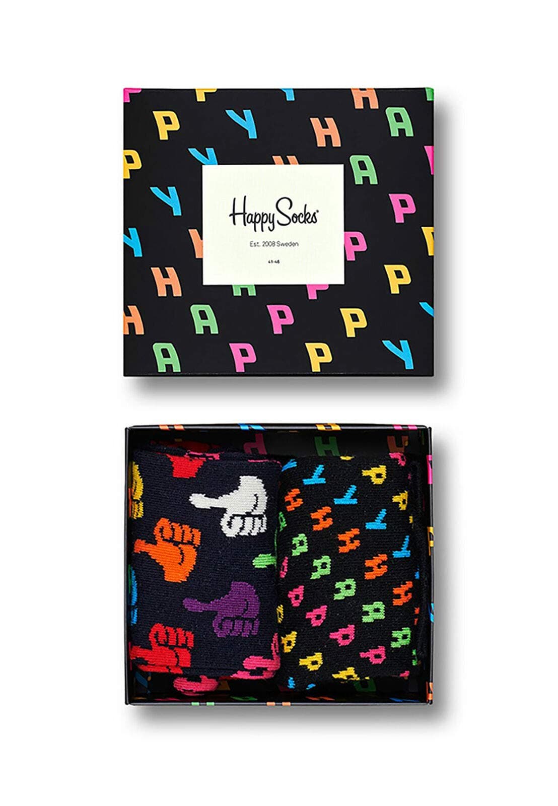 Happy SocksHappy Gift Box Black Combo 9-11