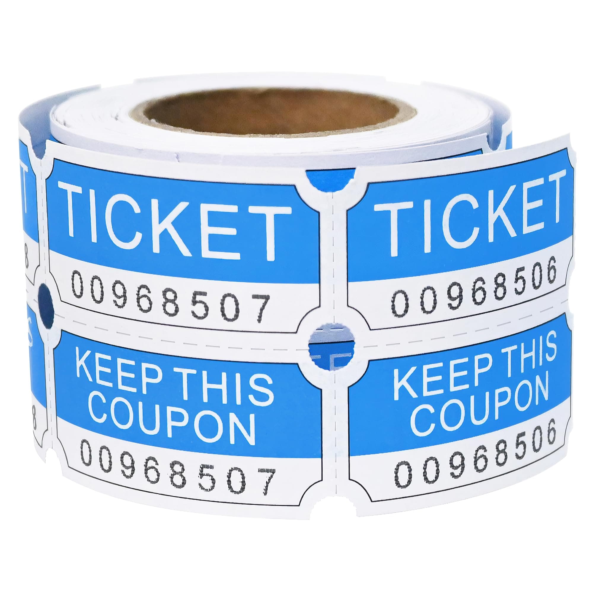 250 Raffle Tickets Rolls, Blue (4 Color Selection),Double Roll,50/50 Raffle Tickets for Events, Entry, Class Reward