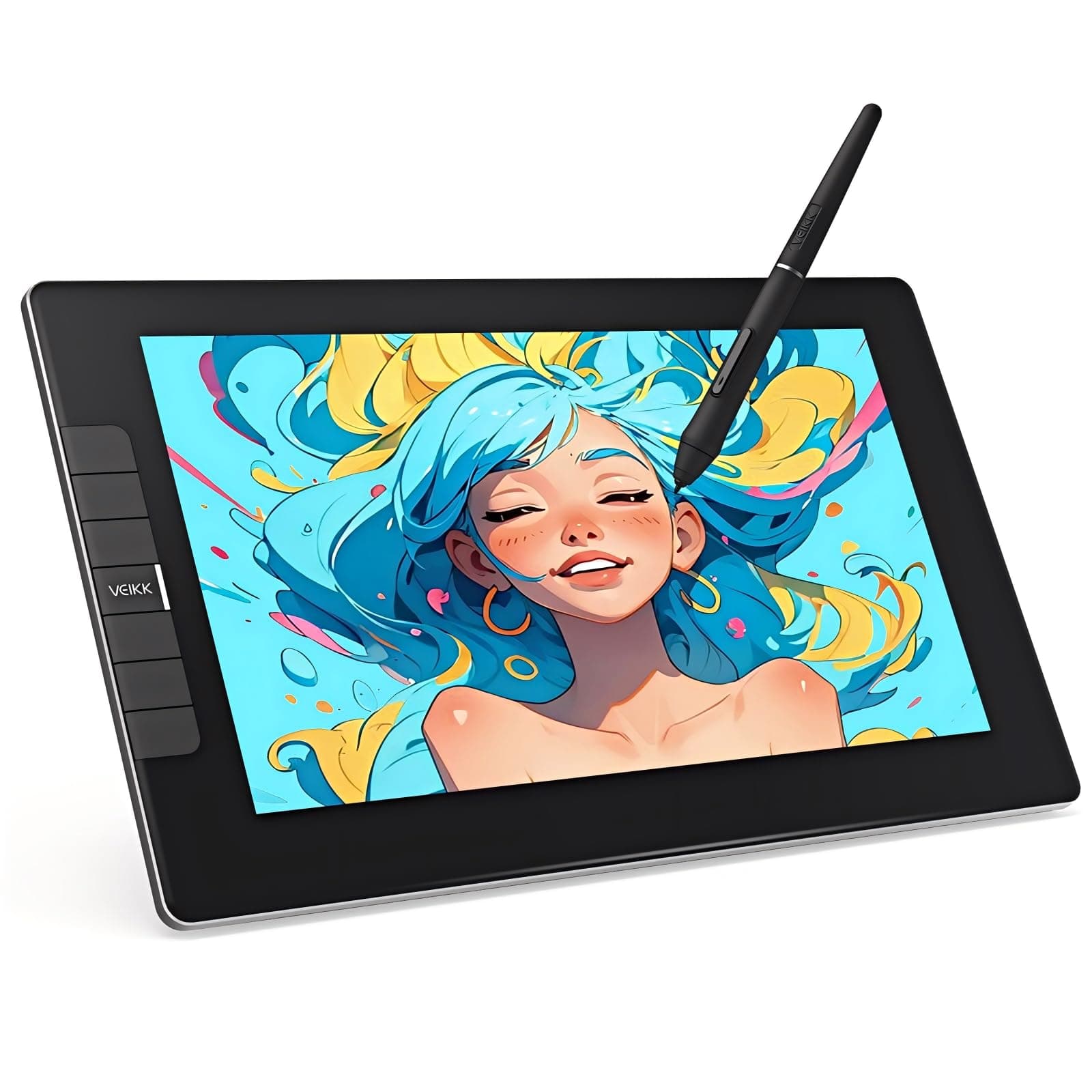 Drawing Tablet with Screen VK1200 11.6 inch Full-Laminated Digital Graphic Drawing Monitor with 6 Shortcut Keys and 8192 Levels Battery Free Stylus Pen, for PC/Mac/Linux/Windows(120% sRGB)