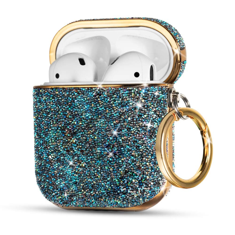 KINGXBAR Luxury case Bling Crystals Chic Design Blue