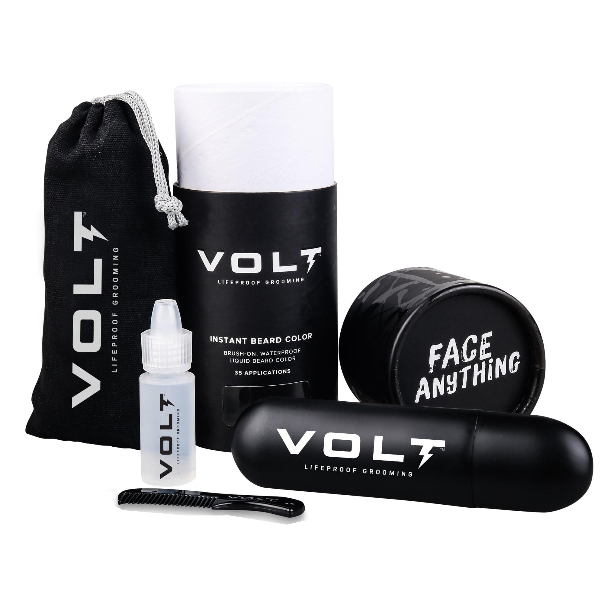 VOLT Grooming Instant Beard Color - Quick Drying Plant Based Hypoallergenic Brush on Color for Beards, Mustaches, and Eyebrows, Sand (Blonde)