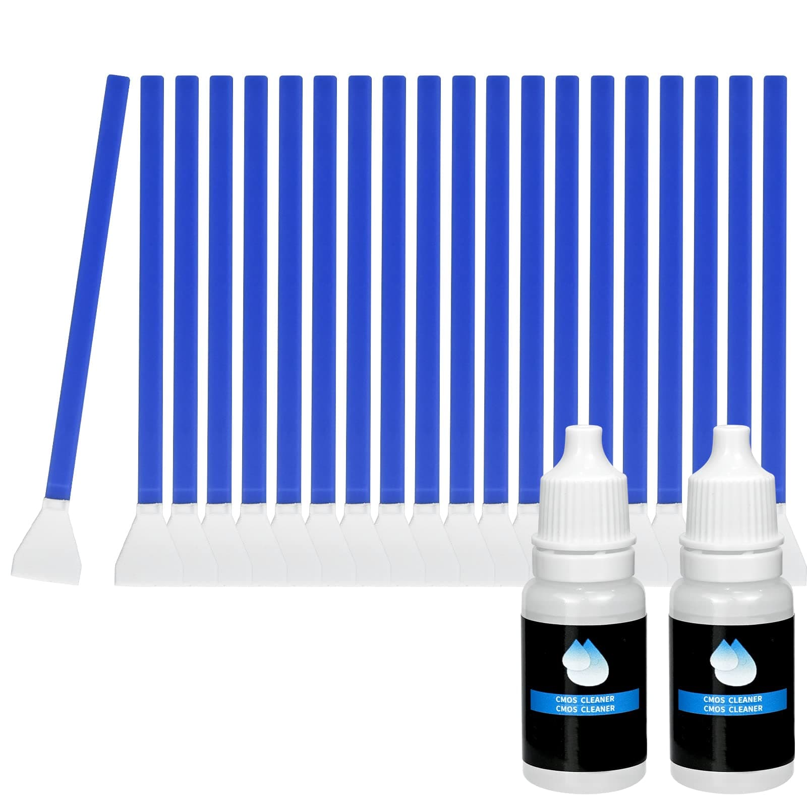 20Pcs 16mm APS-C Sensor Cleaning Swab, Camera Cleaning Kit for DSLR or SLR Digital Camera with 20ml Sensor Cleaning Solution