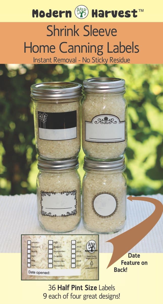 Heat Shrink Home Canning Labels Half-pint Jar Combo Pack