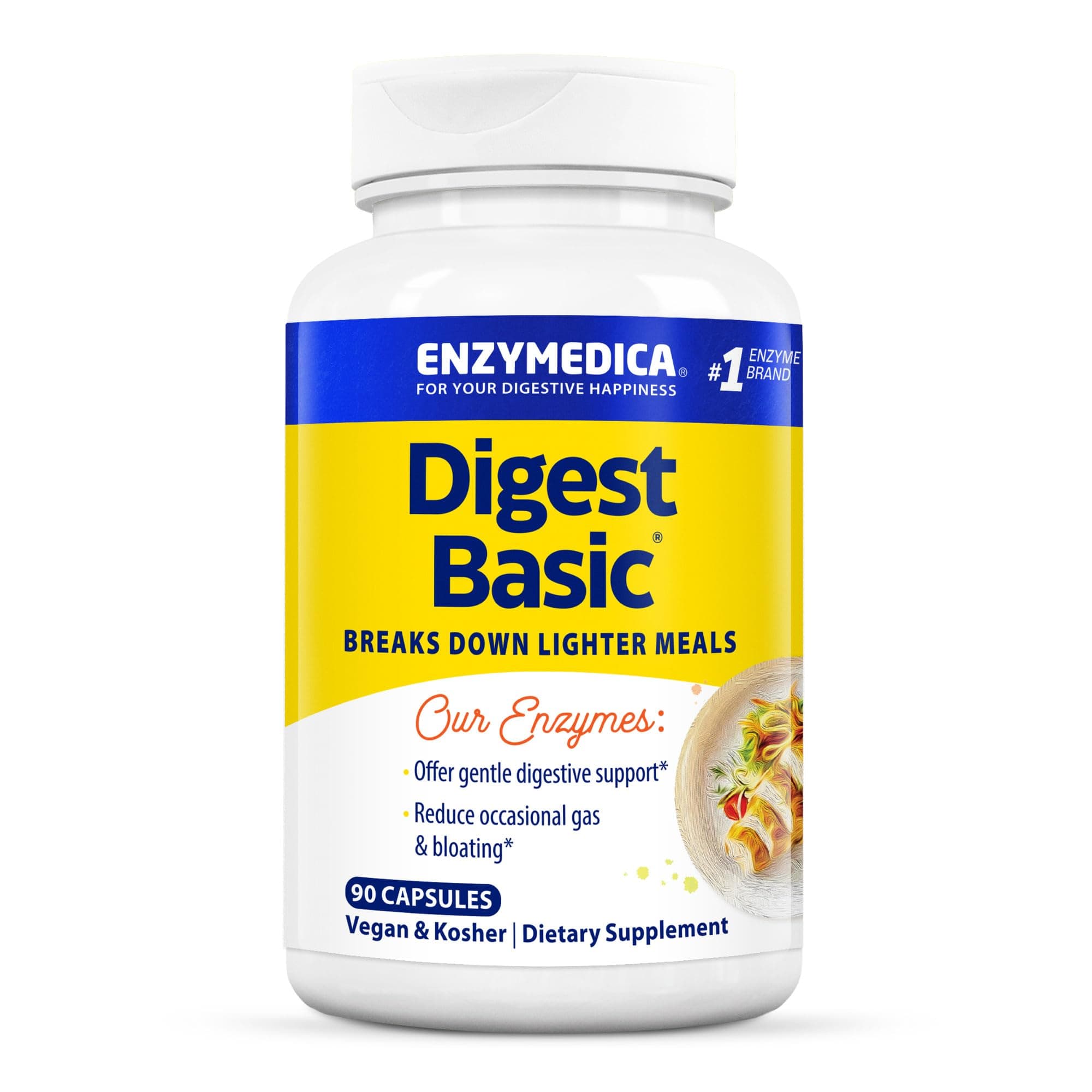 Enzymedica, Digest Basic, Essential Enzyme Formula, 90 Capsules