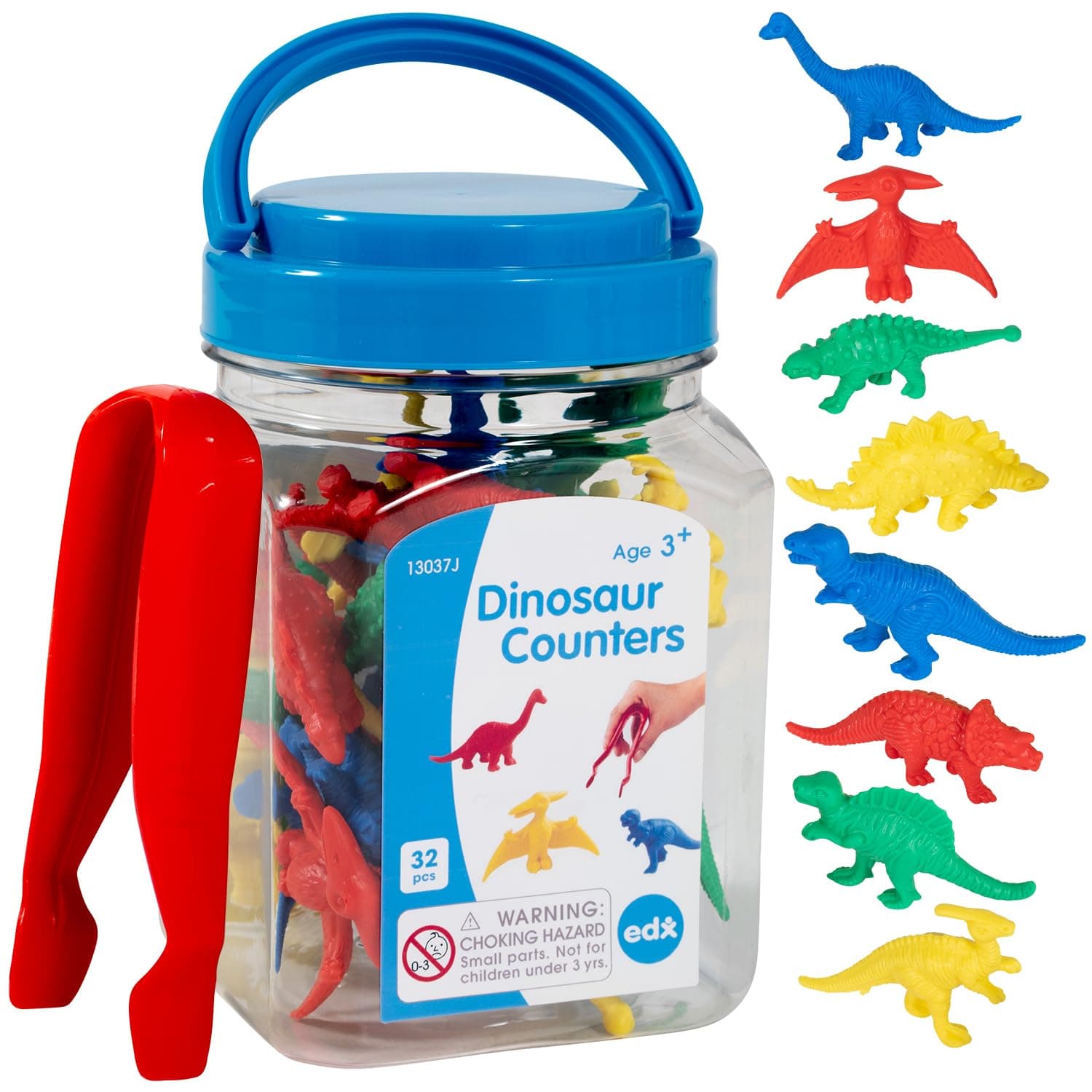 Edx Dinosaur Counters, Multi-Colour, 11ENC07567