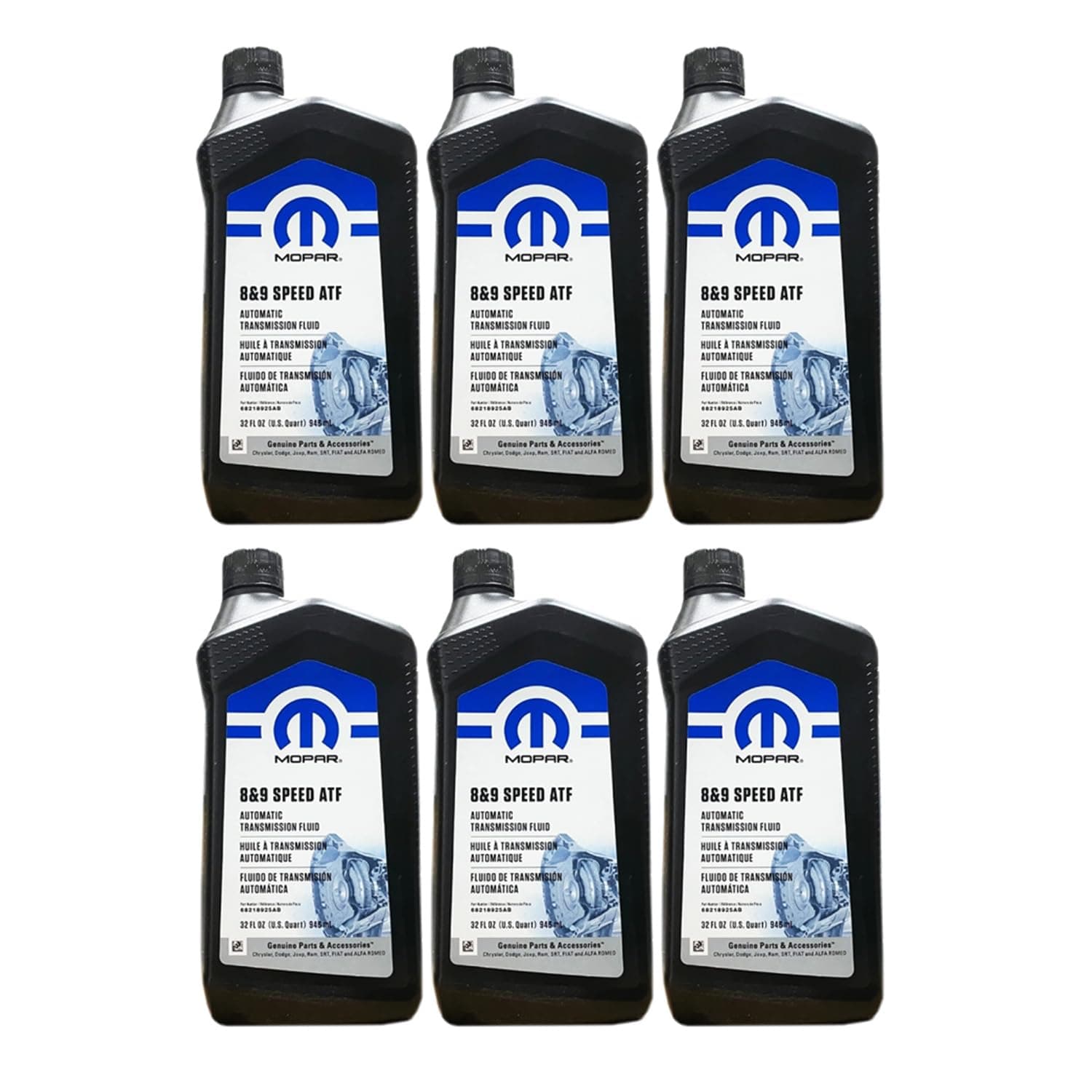 Mopar Chrysler Dodge Jeep Ram 8 and 9 Speed Automatic Transmission Fluid New Case of 6