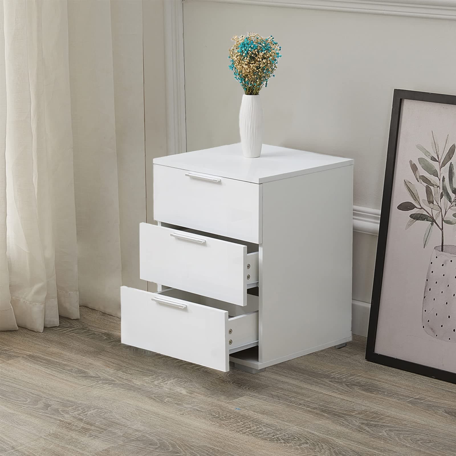 3 Drawers Bedside Table