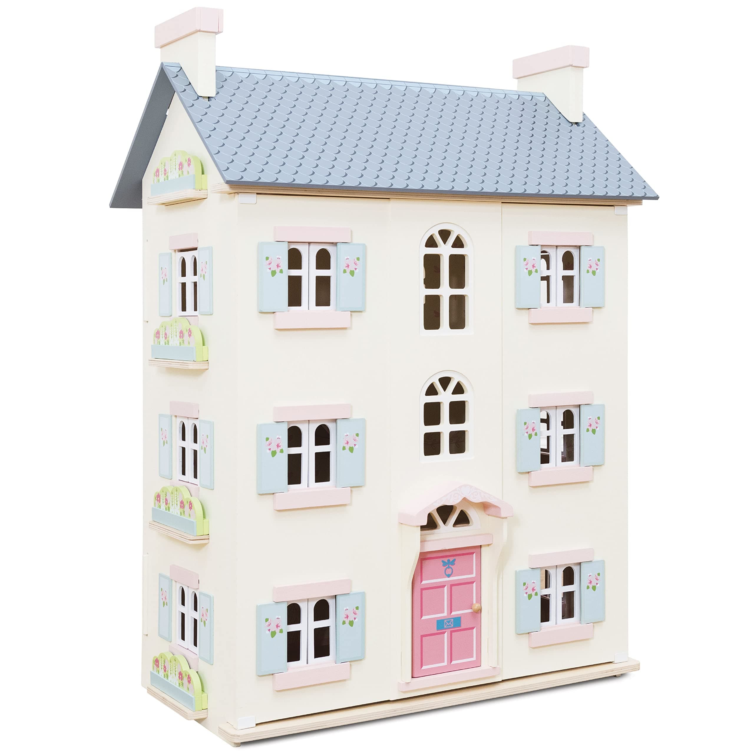 Le Toy Van - Gorgeous Cherry Tree Hall Large 4 Storey Wooden Doll House Play ...