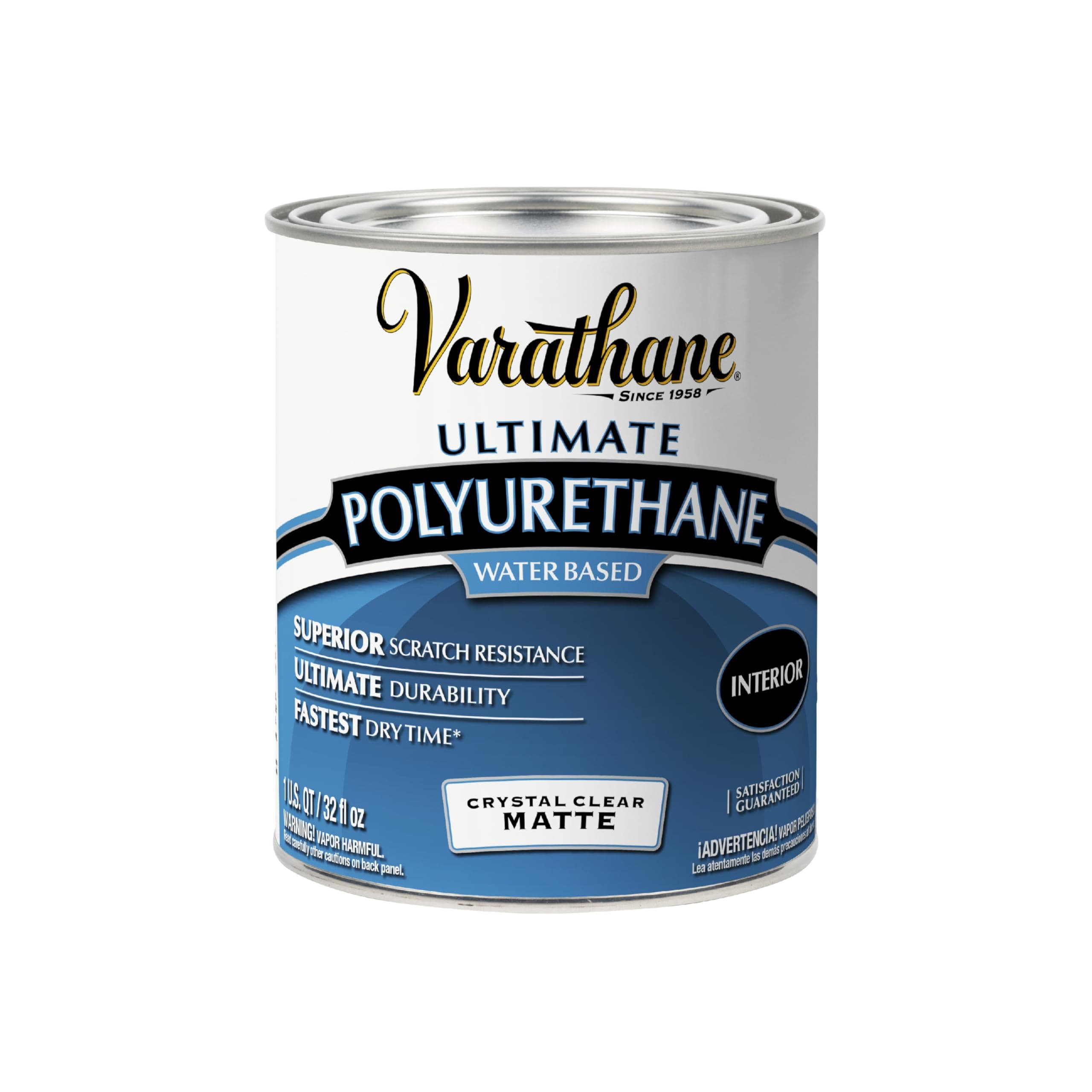 Rust-Oleum 262074 Polyurethane Clear Interior Matte Finish, 1 Qt, 2 Piece