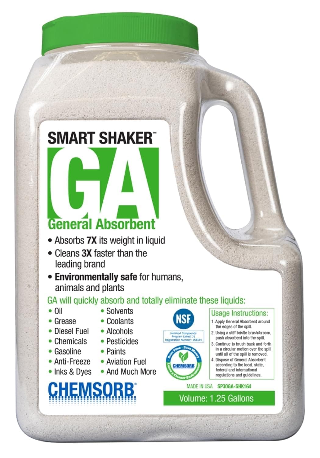 GA - General Absorbent, 1.25 Gallon Shaker