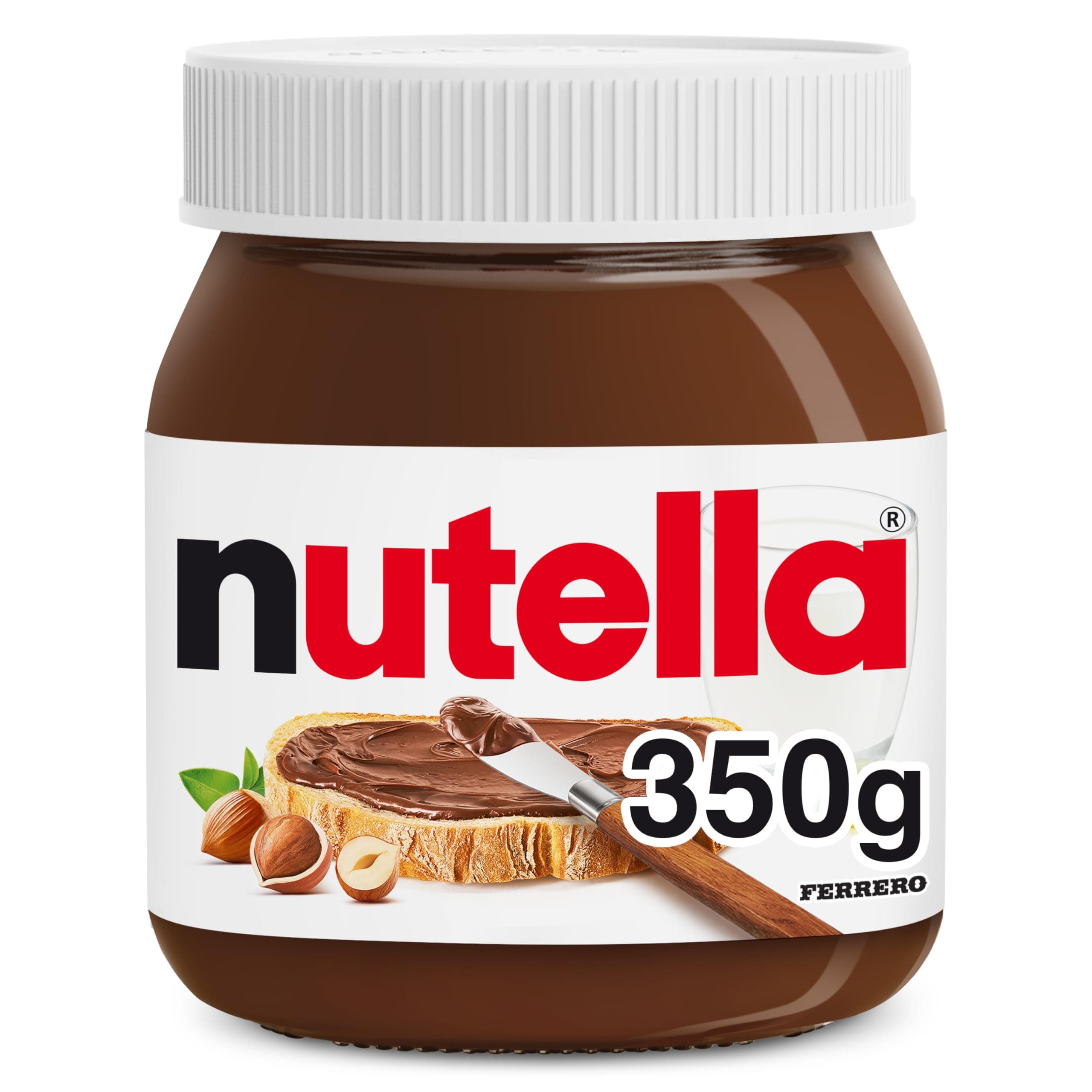 Nutella Hazelnut Chocolate Spread Jar for Pancakes, Unique Recipe for a Smooth Texture and an Unmistakable Taste, Pack of 1 x 350g