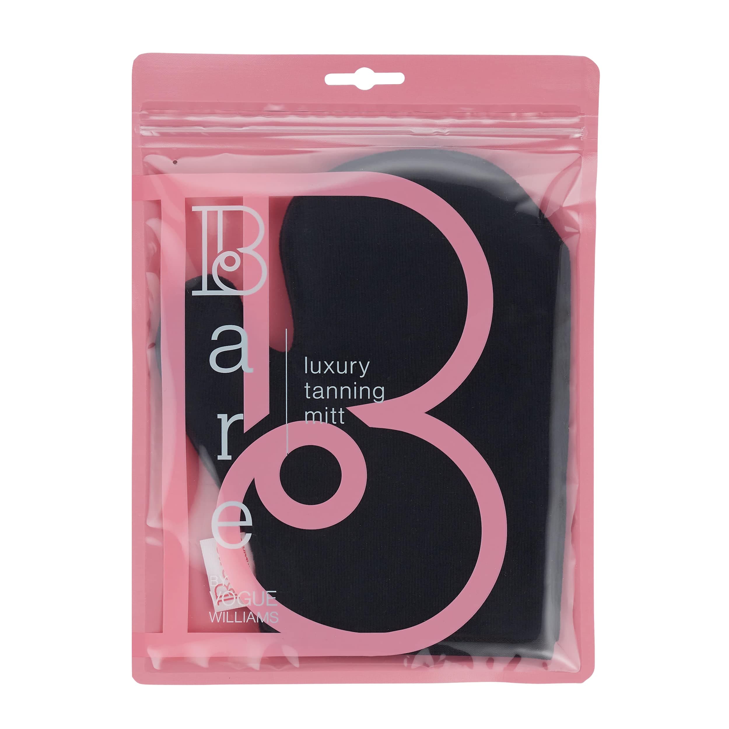 Bare by Vogue Self Tanning Mitt - Double-Sided Fake Tan Mitt with Thumb Feature for Streak-Free, Smooth Application - Washable & Reusable Protective Glove (One Size, Black)