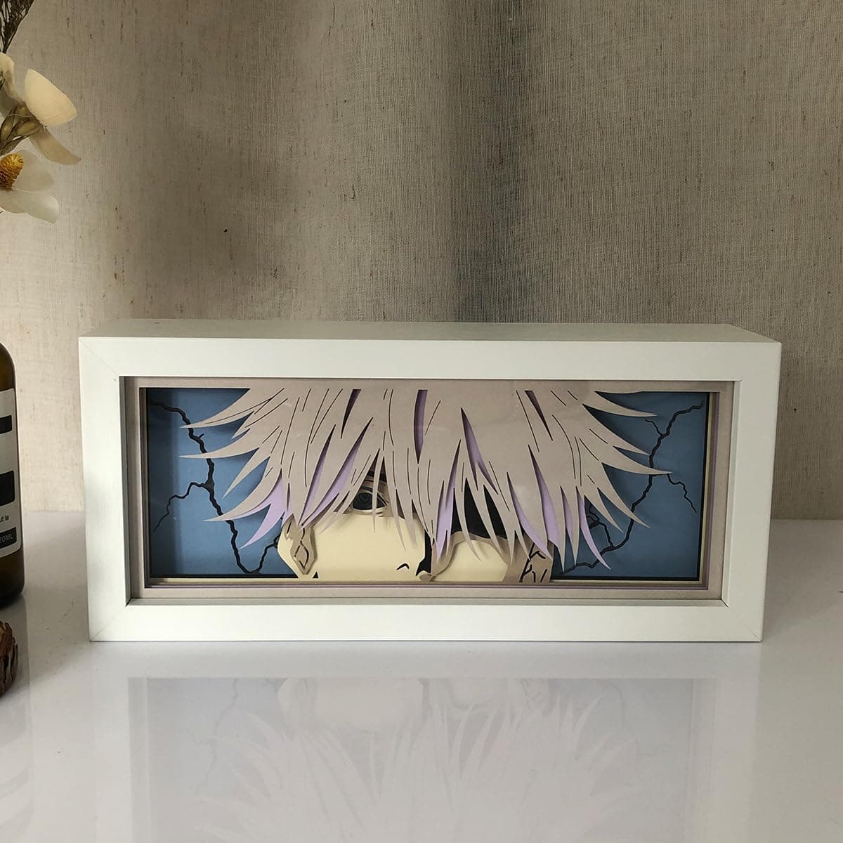 Anime Paper Cut Light Box Anime Led Light Box Handmade Manga Shadow Lamp Carving Night Light Table Lamp for Room Decor Anime Gift L-22-B