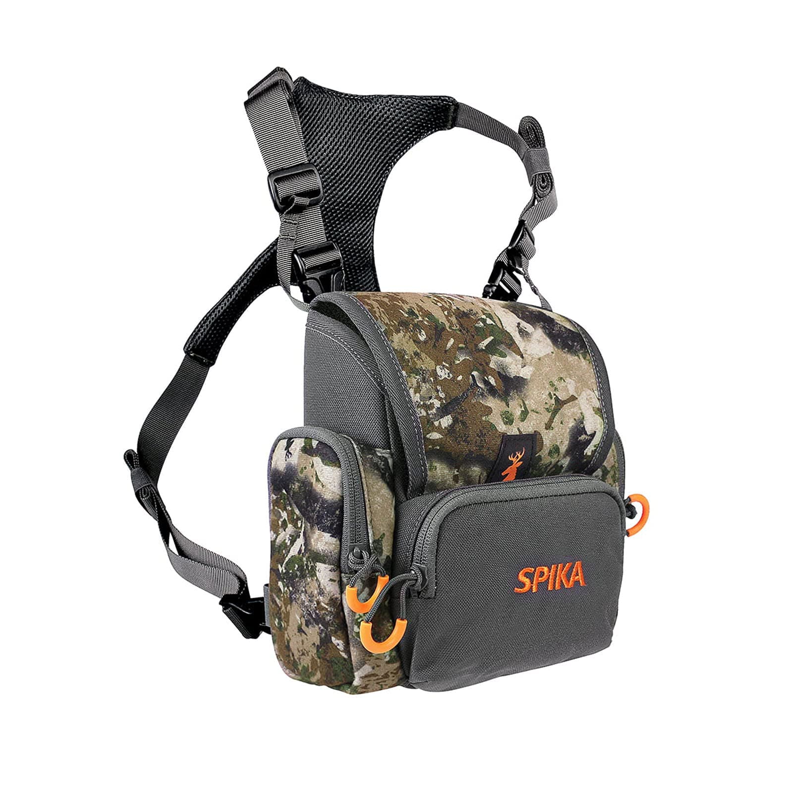 Binocular Harness Chest Pack, Lightweight & Waterproof Bino Bag with Rangefinder Pouch & Rain Cover