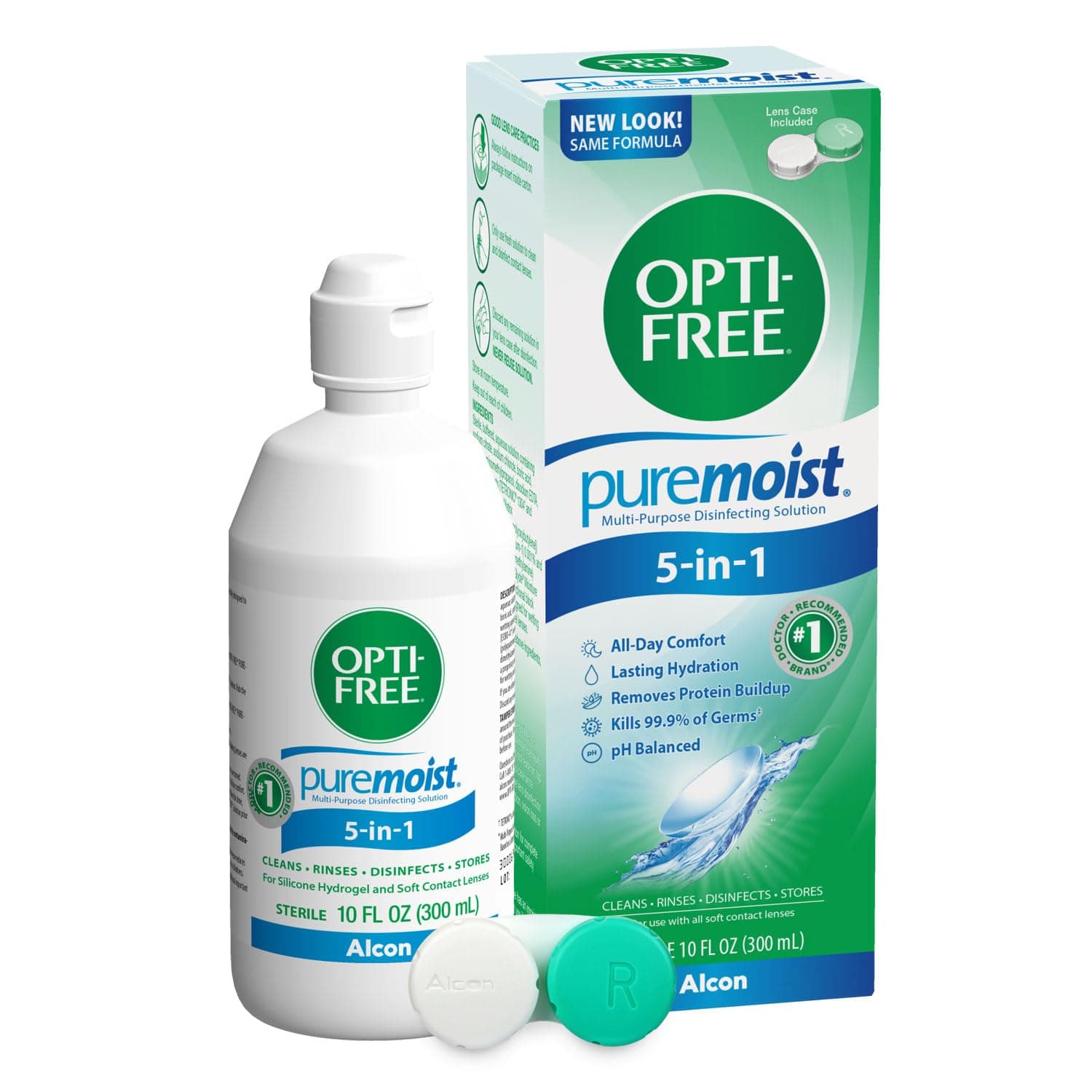 Puremoist Multi-Purpose Disinfecting Solution with Lens Case, 10-Ounces, 10 FL Oz (Pack of 1)