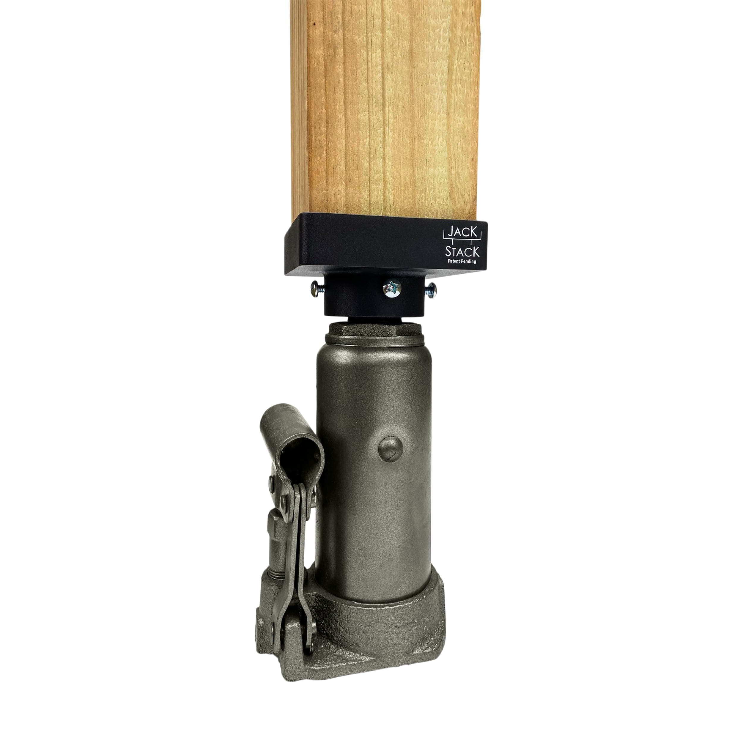 Bottle Jack to Post Adaptor. Center 4x4 Post While Utilizing 1/4"" Steel to Help Prevent Post Damage., Black