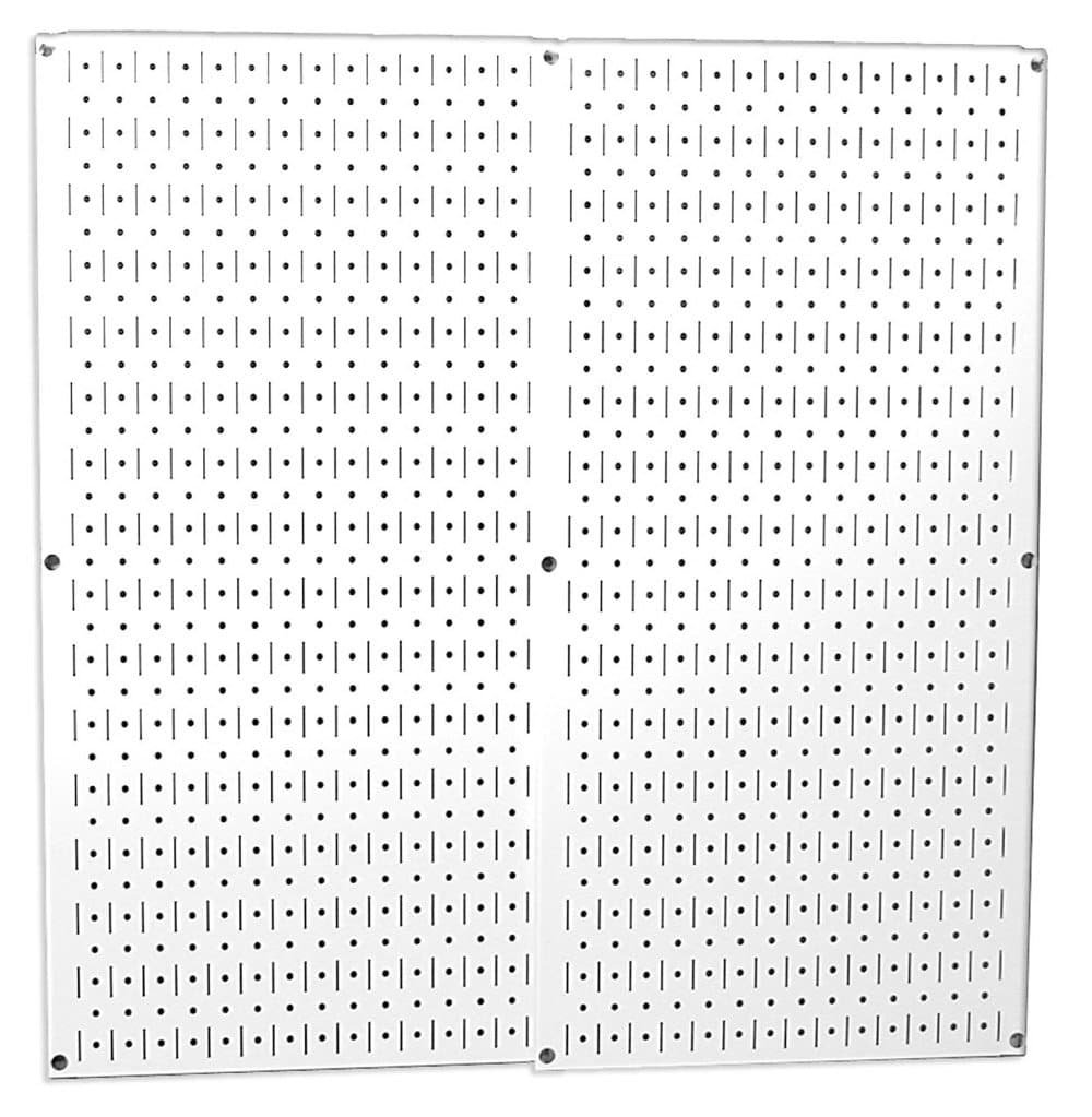 - 30-P-3232W White Metal Pegboard Pack